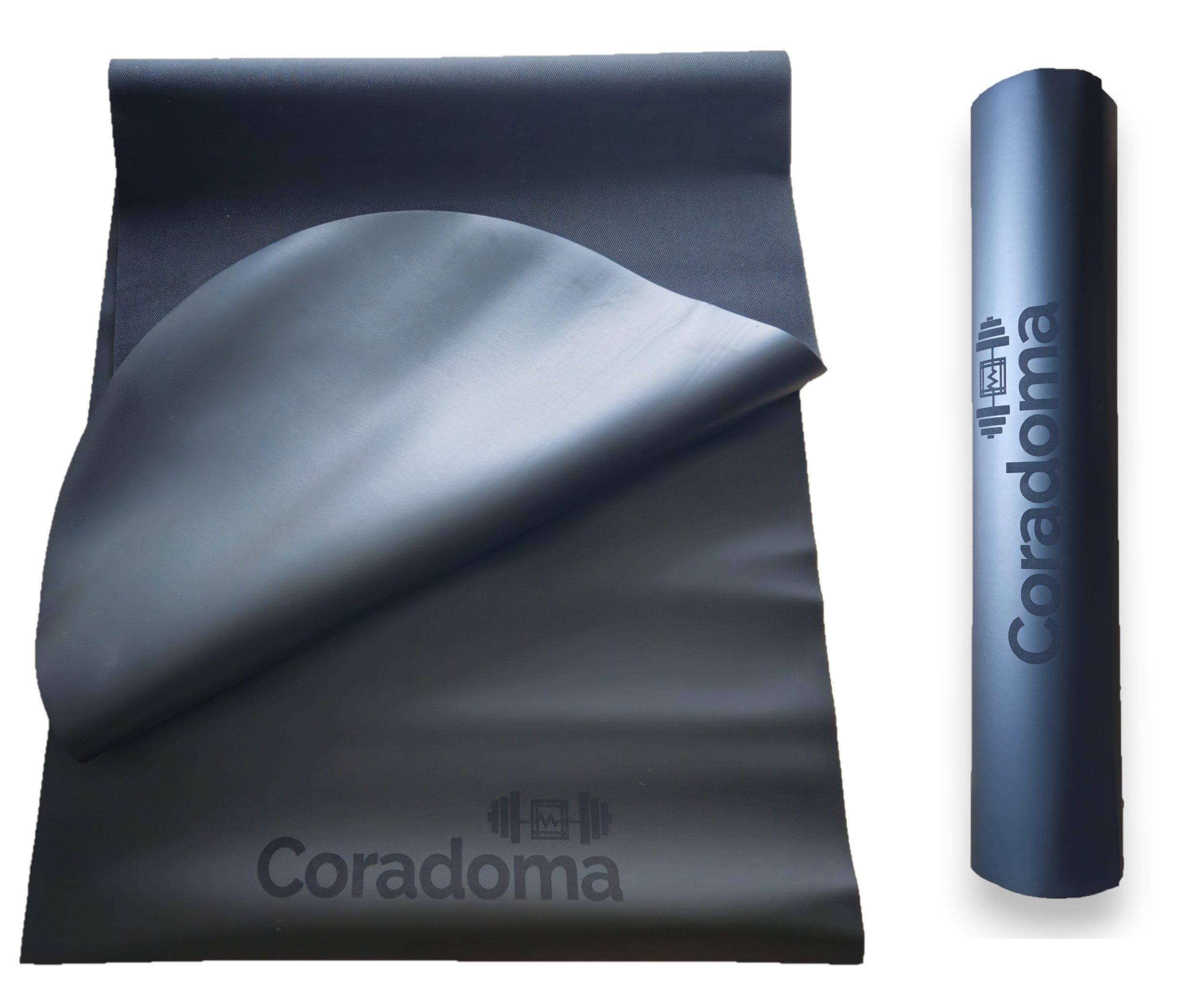 Coradoma Yogamatte extra dick und rutschfest, Fitnessmatte, Yoga Matte 183x68x0,5cm, aus PU Leder – Perfekt als Sportmatte, Gymnastikmatte, Trainingsmatte