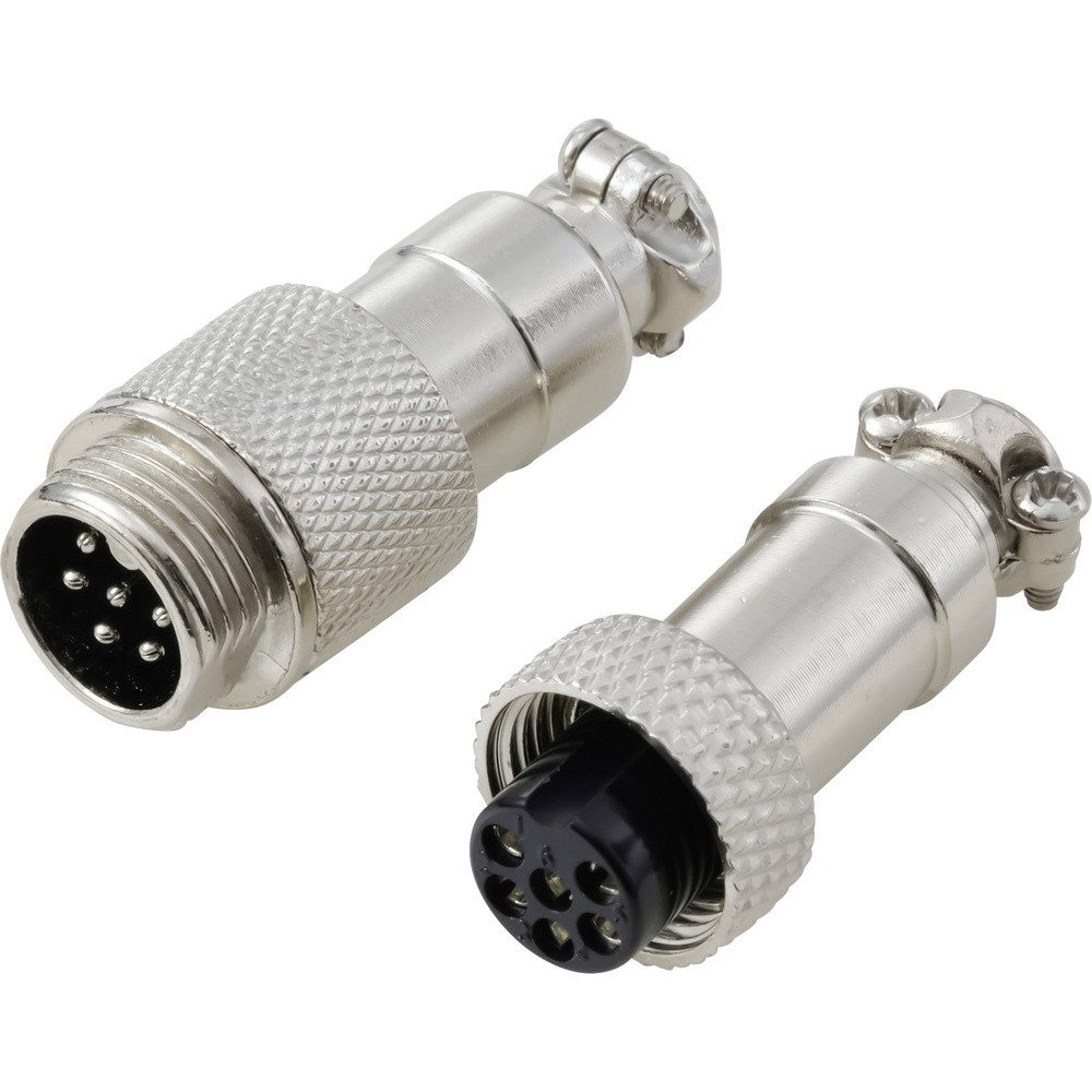 TRU COMPONENTS TRU COMPONENTS TC-13895572 Rundsteckverbinder Stecker, Buchsenkontakt Installationskabel