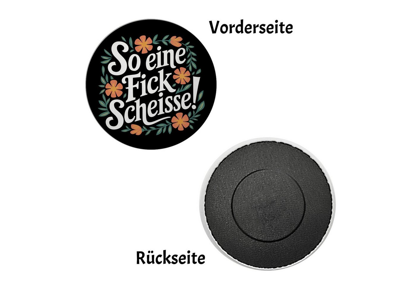 Thumbnail - speecheese Magnet So eine Fickscheisse Blumensprache Magnet rund