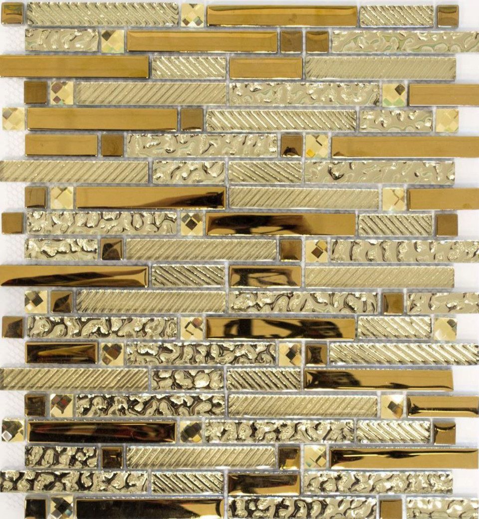 Mosani Mosaikfliesen Glasmosaik Stäbchen Mosaikfliesen Fliesenspiegel Electroplated
