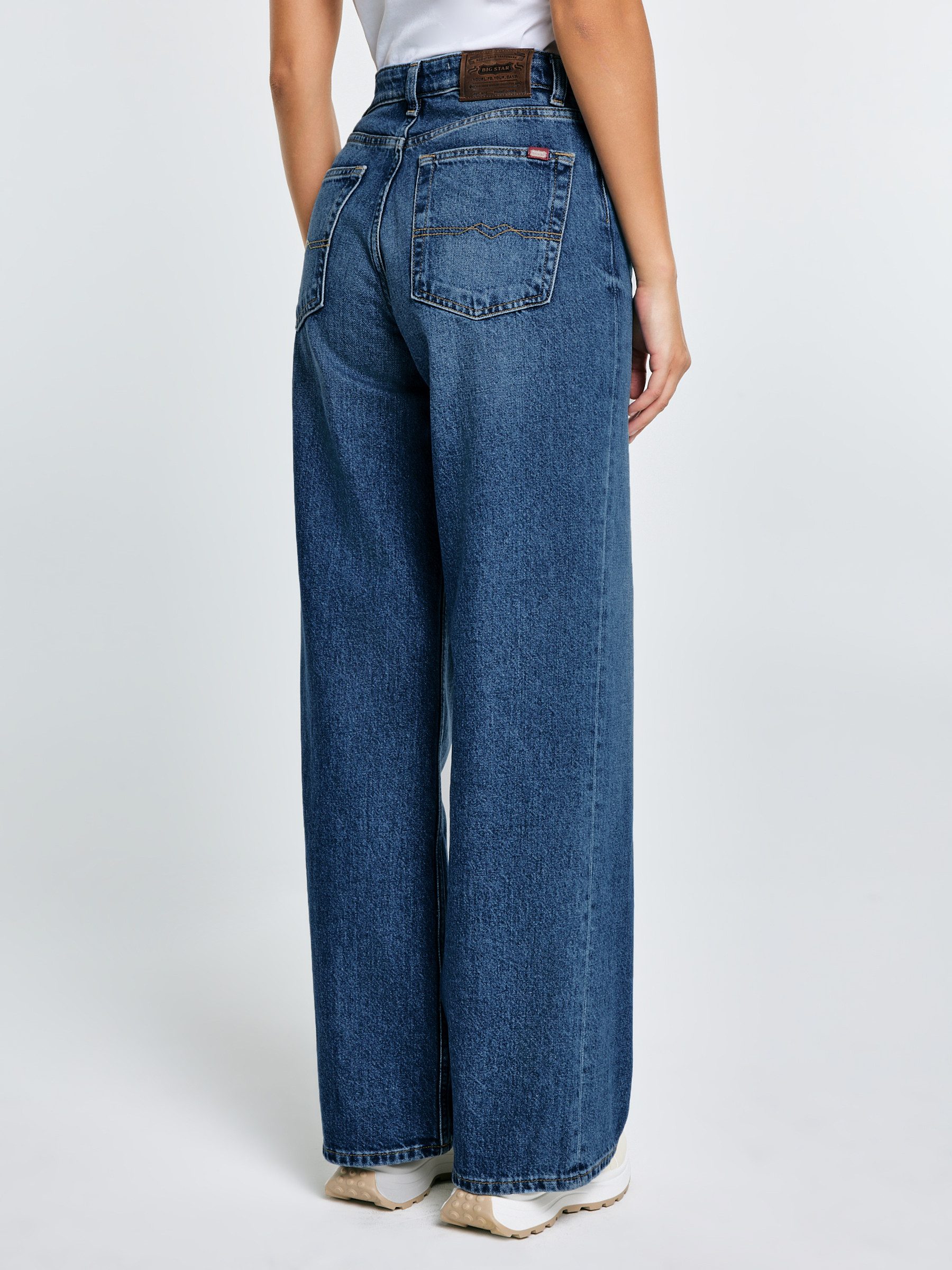 BIG STAR Weite Jeans ATREA hohe Leibhöhe