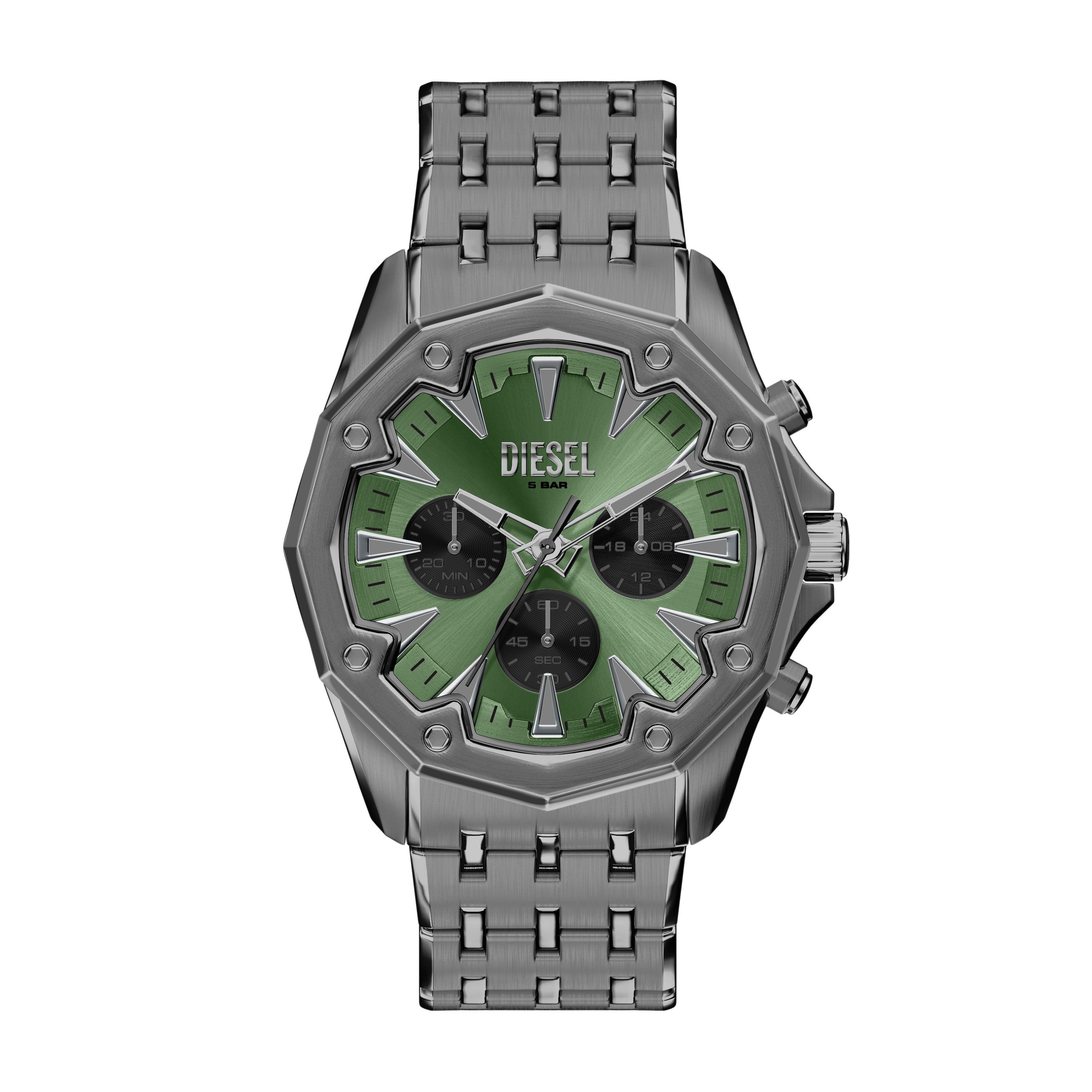Diesel Chronograph Stinger DZ4711, Quarzuhr, Armbanduhr, Herrenuhr, Edelstahlarmband, analog
