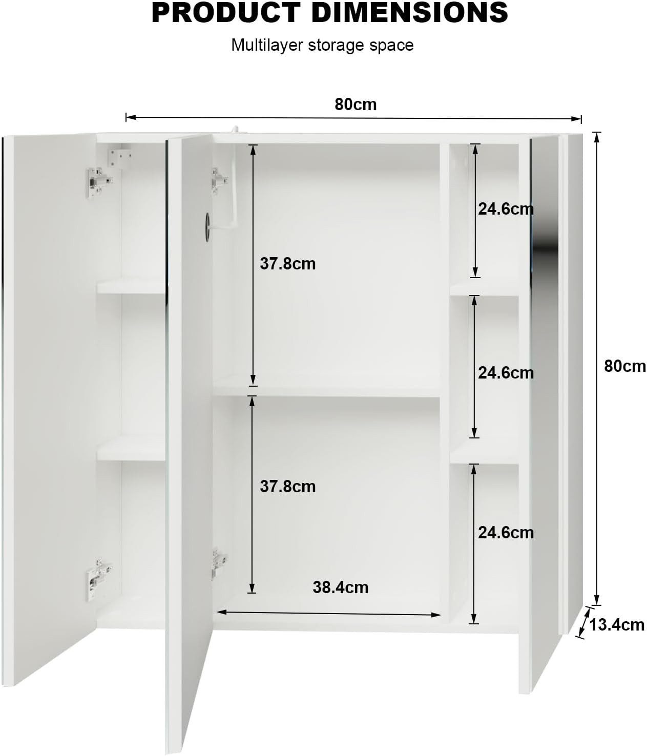 radelldar Badezimmerspiegelschrank Spiegelschrank mit Beleuchtung und günstig online kaufen