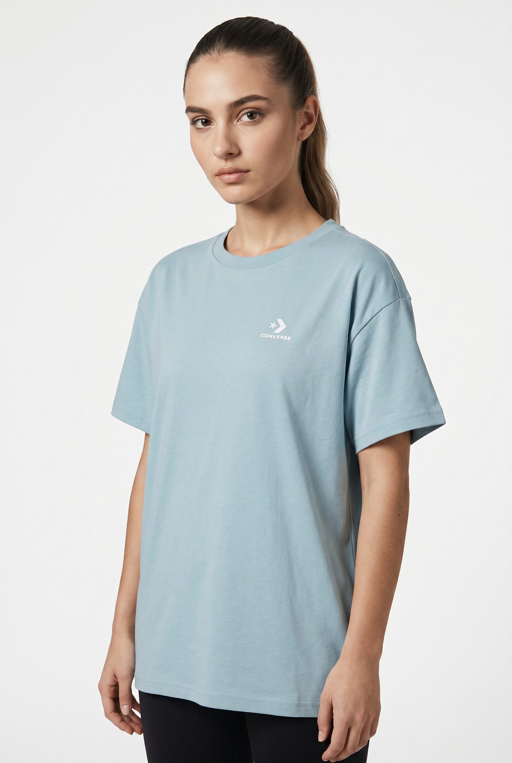 Converse Oversize-Shirt WOMEN'S CONVERSE STAR CHEVRON OVERSIZED T-SHIRT Oversize-Schnitt, aus Baumwolle, erhältlich in den Größen XS bis XXL