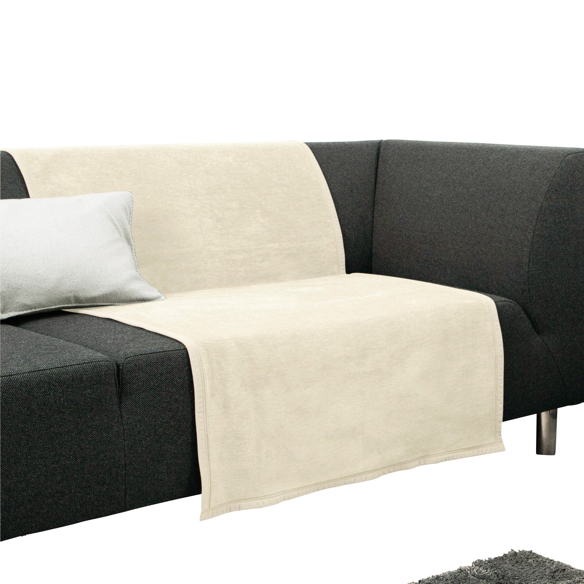 Erwin Müller Sofaläufer Sessel- und Sofaschoner "Triest", Baumwollmischung Uni