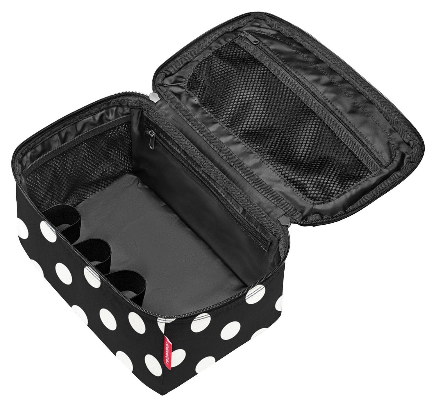 REISENTHEL® Kulturbeutel BEAUTYCASE, 4 Liter, Schwarz, Weiß, Polyester, Wasserabweisend, mit Reißverschluss