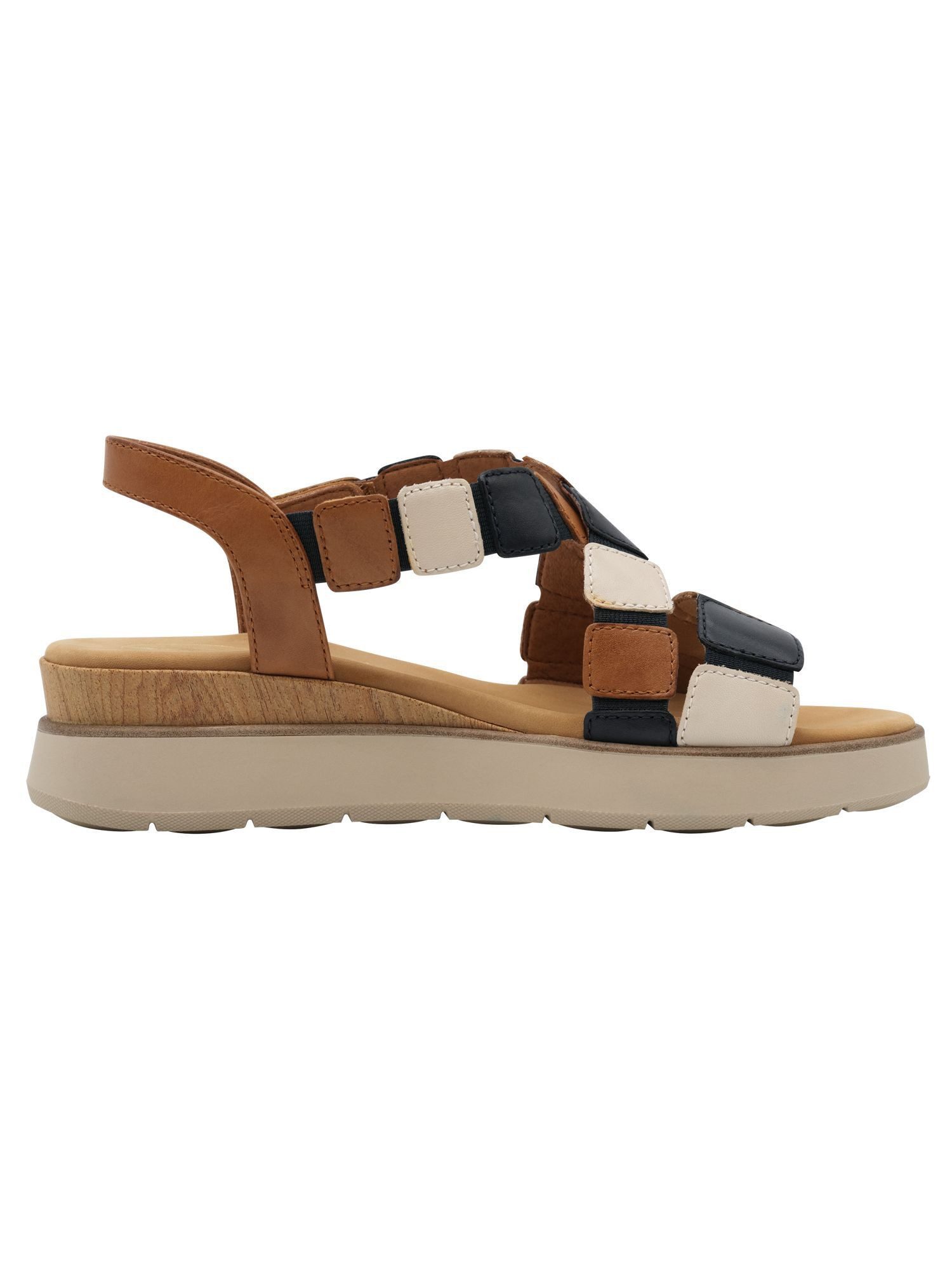 Tamaris WIDE FIT T-FLOW EFFECT, comfortFit aus Leder Plateausandaletten T-FLOW EFFECT