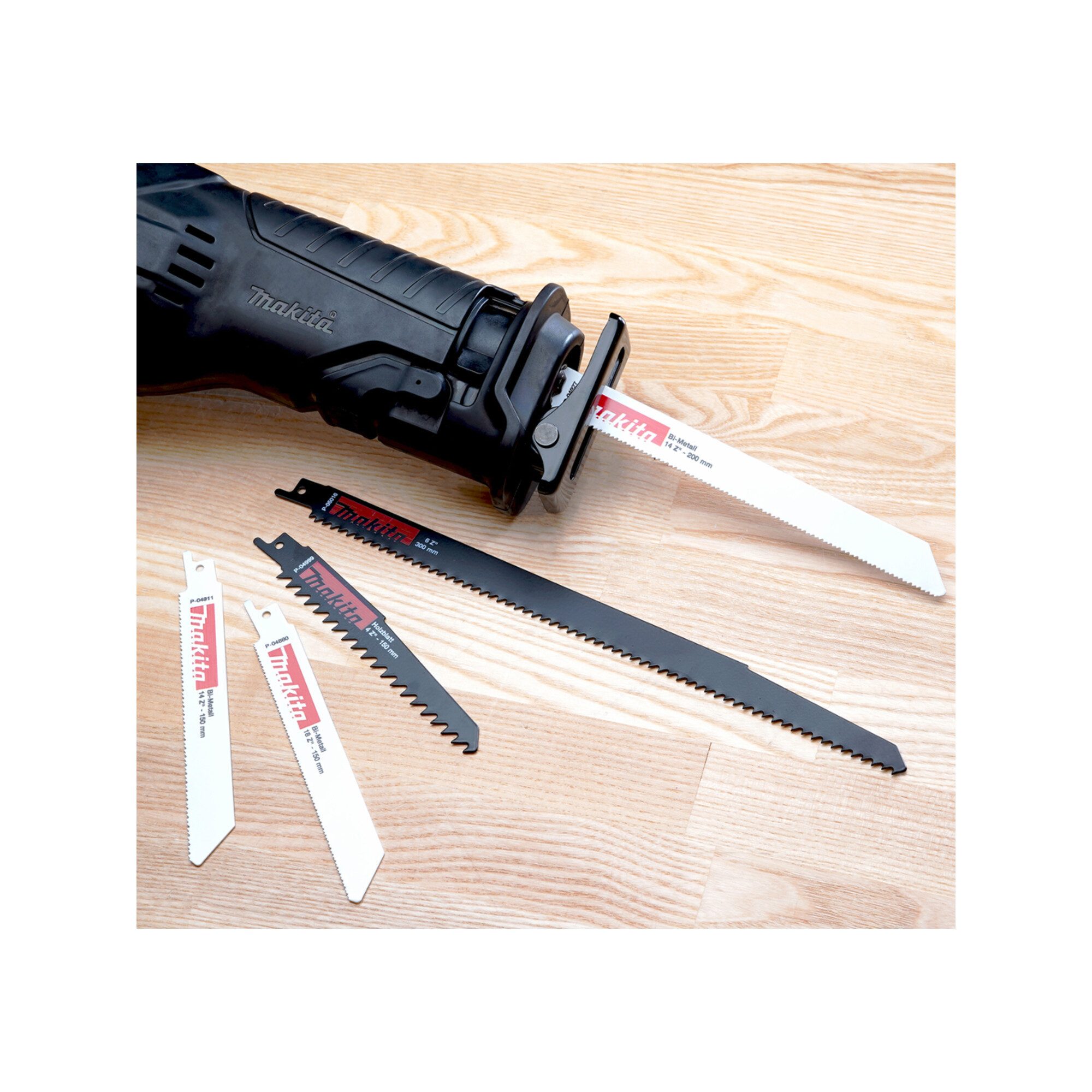 Makita Säbelsäge Makita Reciprosägeblatt-Set Holzarten, Kunststoffe, Metall und Gipskar