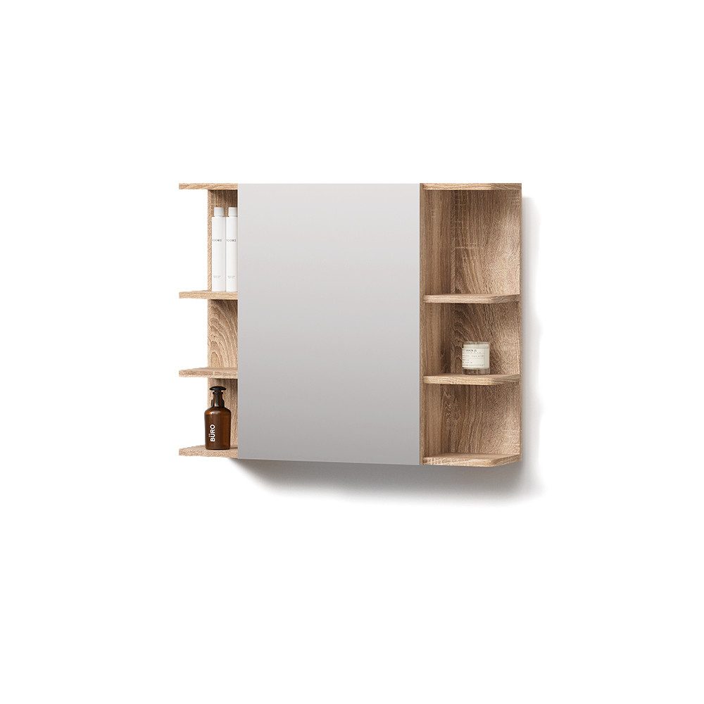 Livinity® Badezimmerspiegelschrank Fucino, Sonoma/Sonoma, 79.6 x 64 cm (1-St)