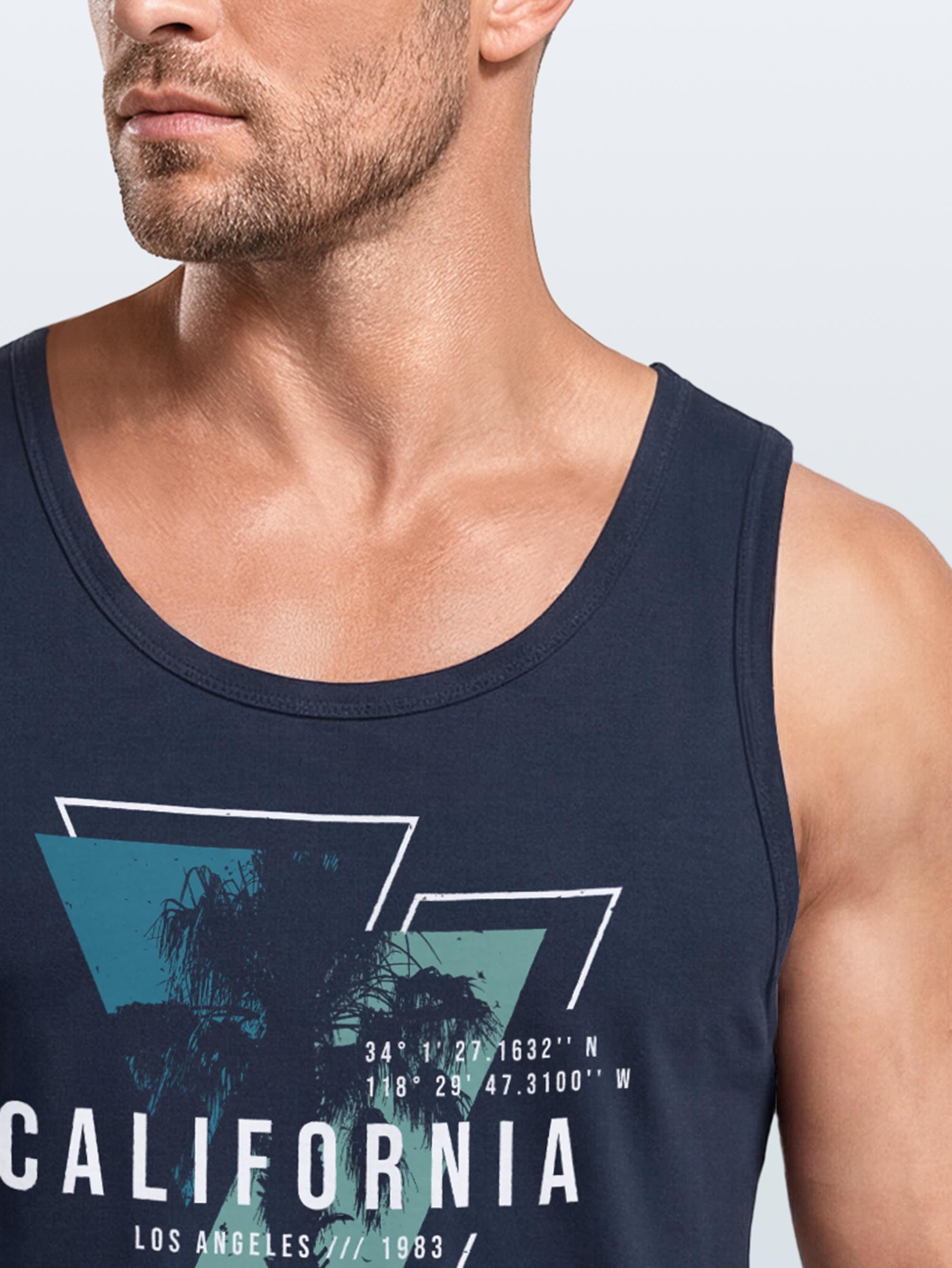 Neverless Tanktop Herren Tank-Top California Los Angeles Surfing Motiv Sommer Fashion mit Print