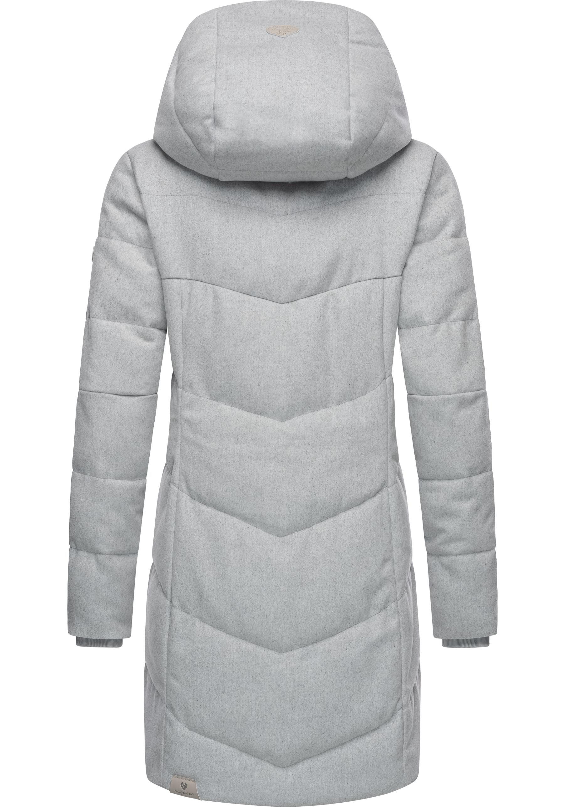 Ragwear Wintermantel Pavla Coat stylischer Damen Steppmantel in Woll-Optik