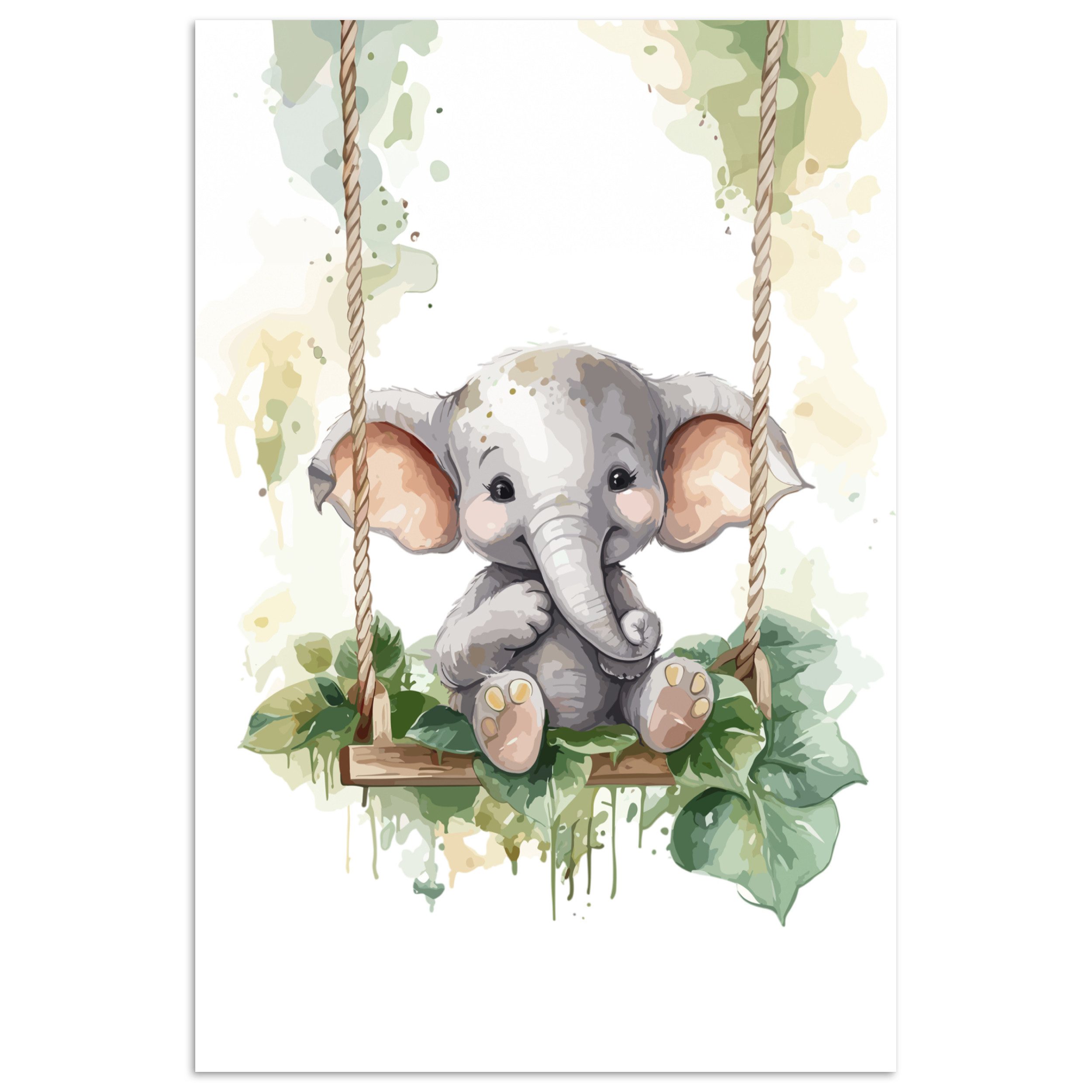 Poster Elefant - Tier - Kinder - Dschungel