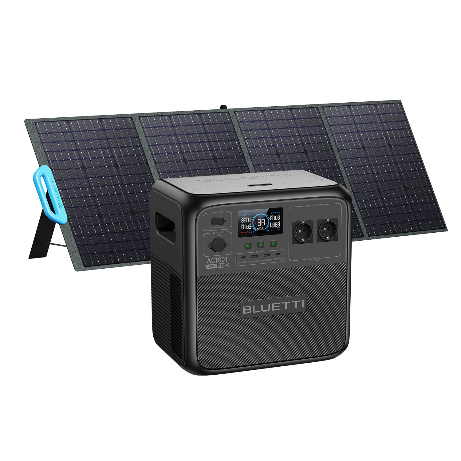 Stromerzeuger AC180T Tragbarer Power Generator mit Solarpanel