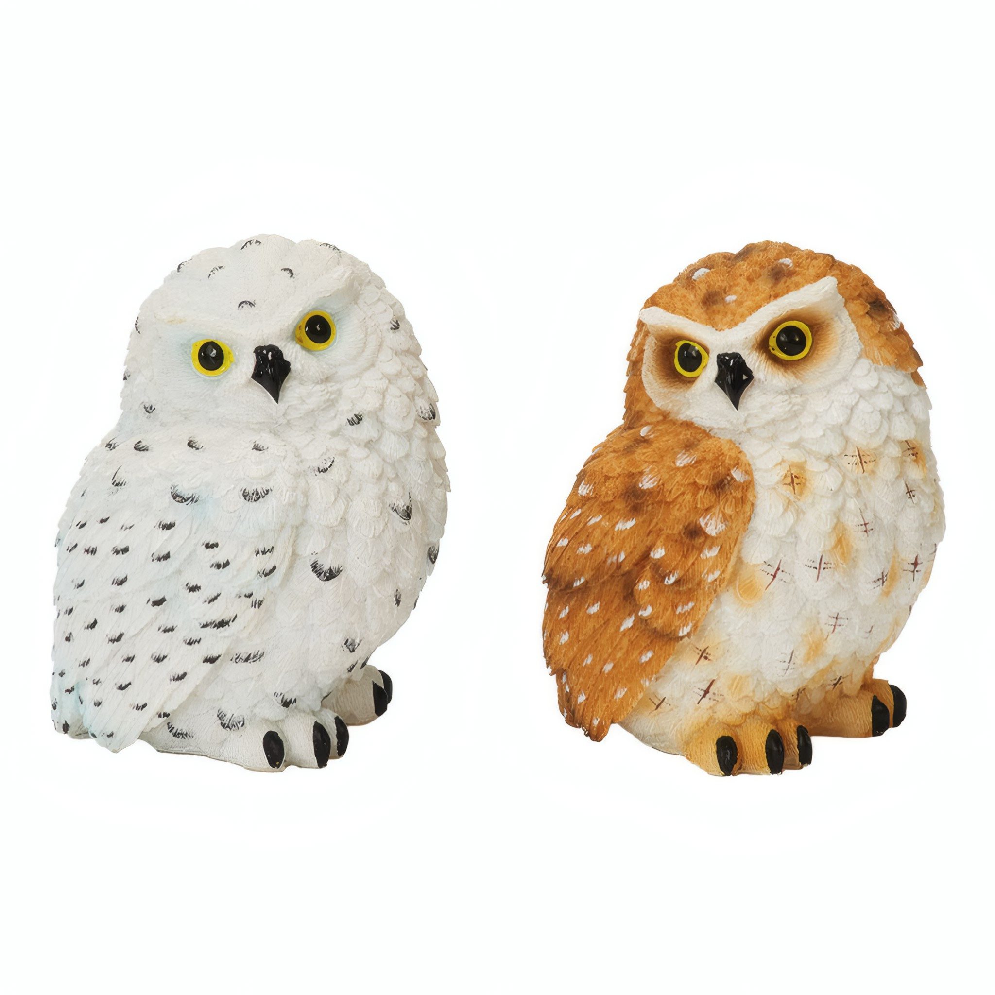 Tierfigur 2er-Set Eule, Polyresin, ca. 11 cm