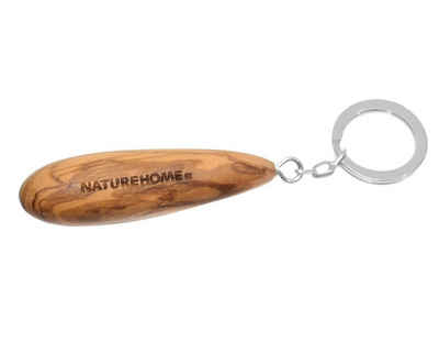 NATUREHOME Schlüsselanhänger Schlüsselanhänger Olivenholz Natur 10 cm (1-tlg), Farbe: Natur, Olivenholz, unbehandelt