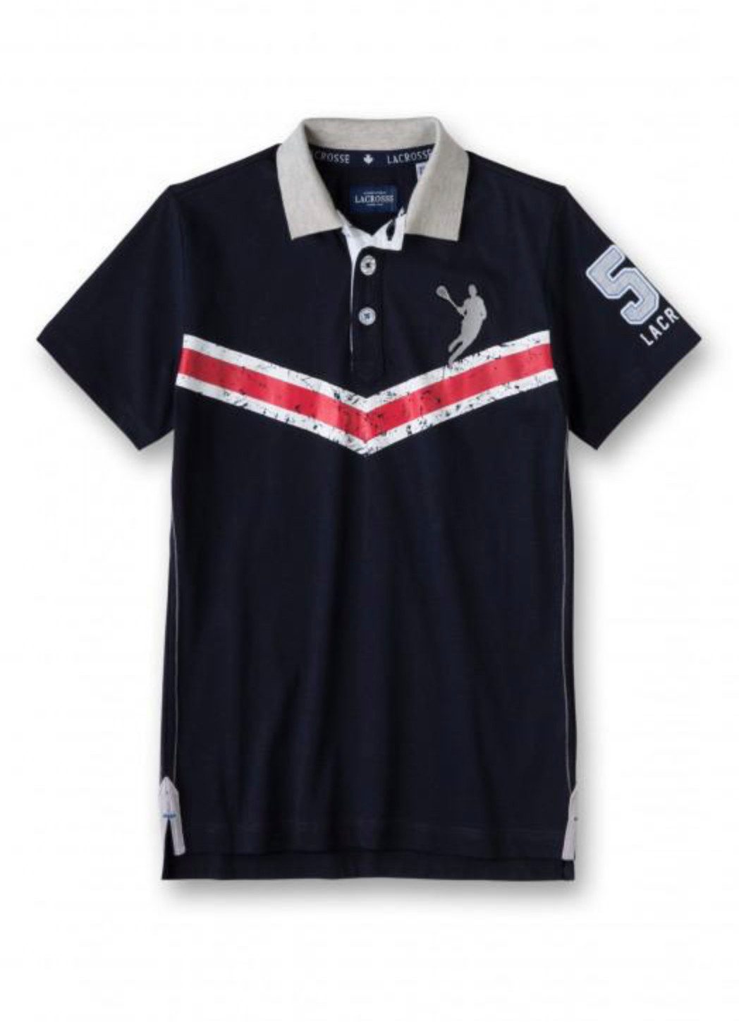 LACROSSE Canadienne Poloshirt Jungen Poloshirt aus 100 % Baumwolle mit Kontrastkragen