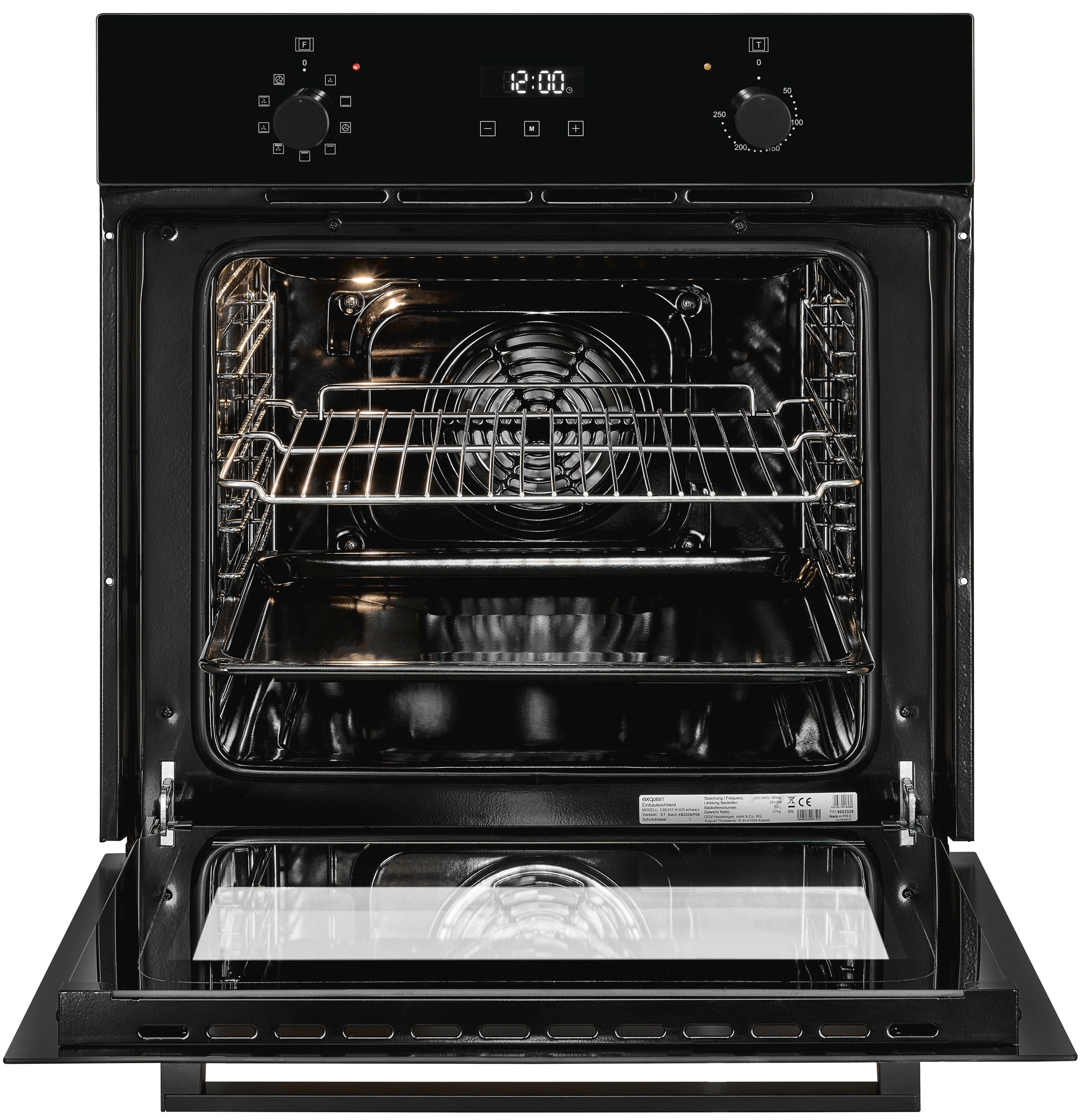 exquisit Backofen EBE257-H-020, Pizzafunktion – ideal für Pizza, Focaccia und mehr!