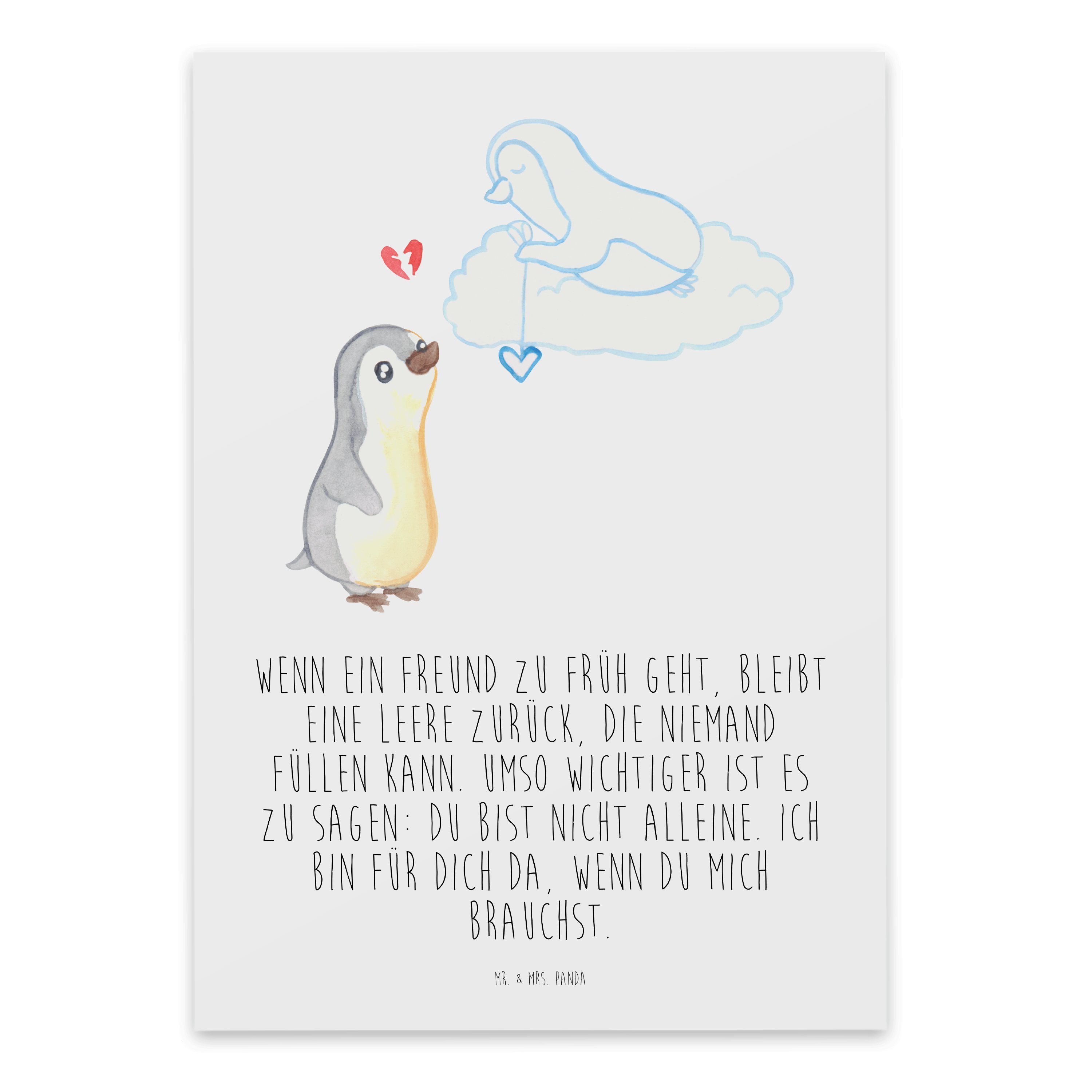 Mr. & Mrs. Panda Beileidskarte »Trauer Freund Weiß Geschenk