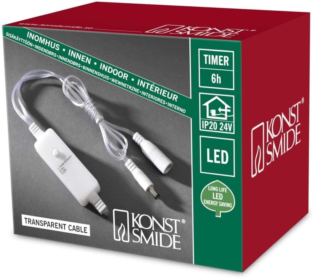 KONSTSMIDE Lichterkette 3608-003 Timer nachrüstbar für alle 24V LED Innenartikel mit Trafo