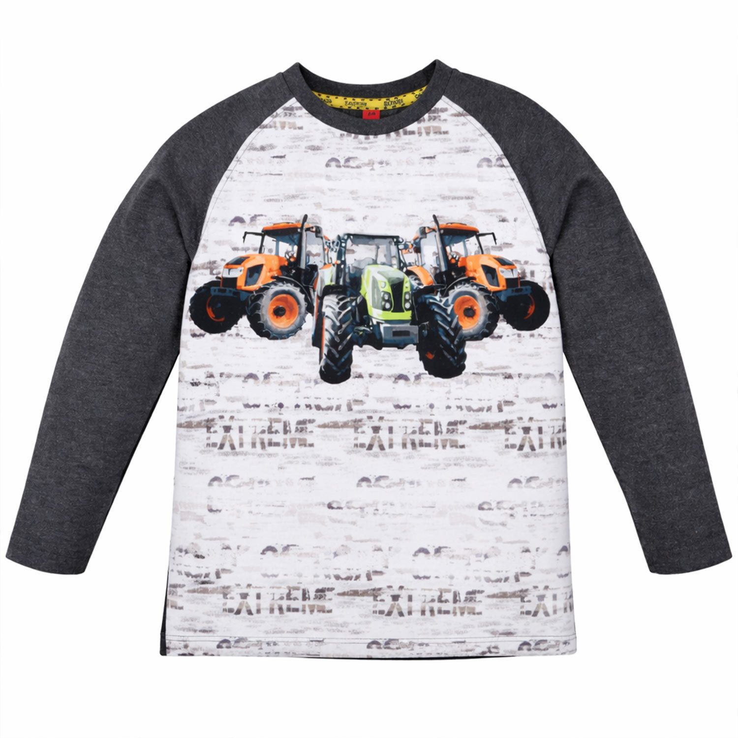 BONDI T-Shirt Jungen Langarmshirt 'Big Wheels' 33164, Anthrazit