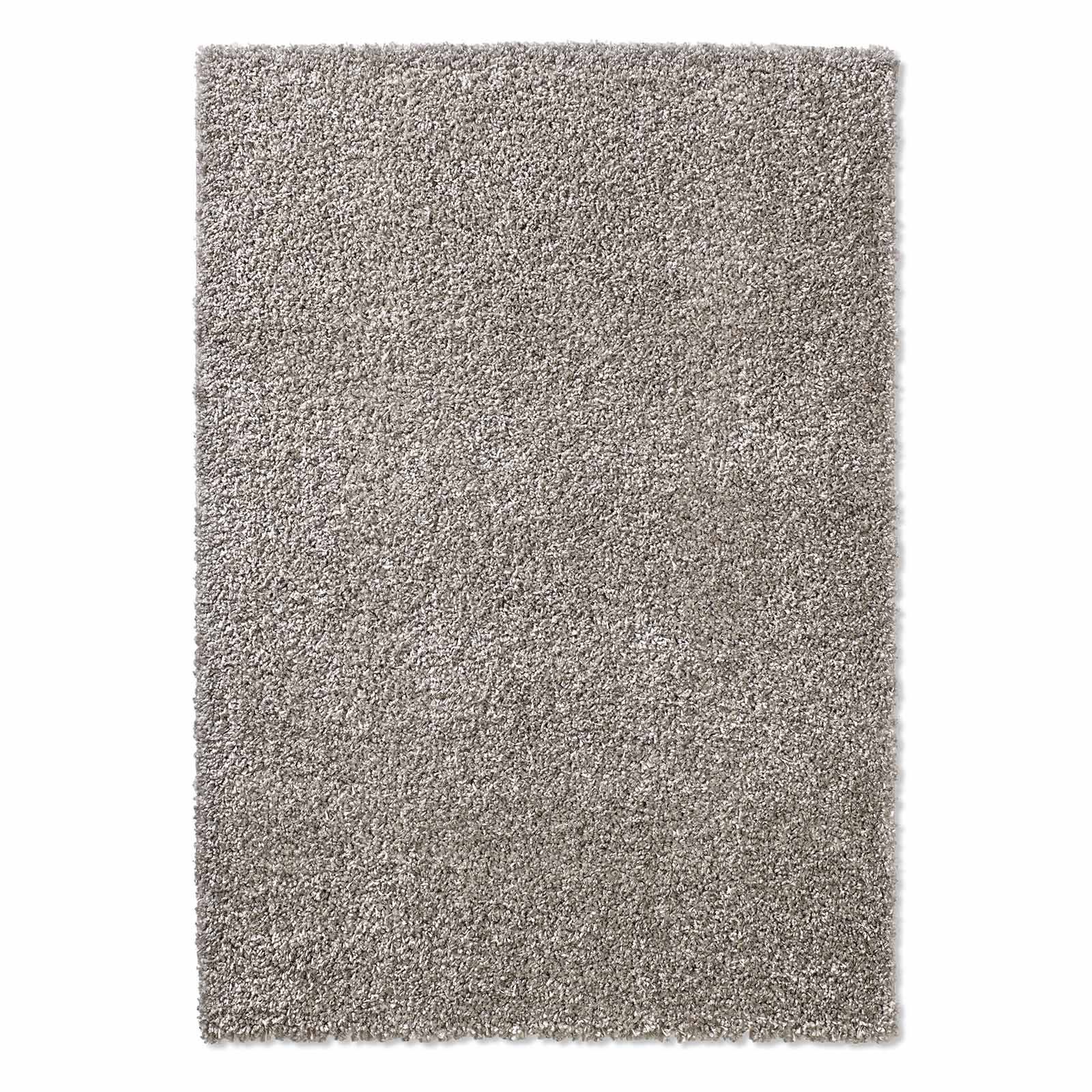 TaraCarpet Langflor-Teppich Venezia Shaggy, rechteckig, Höhe: 35 mm, Hochflor Shaggy Uni Grau Wohnzimmer Schlafzimmer 120x170 cm