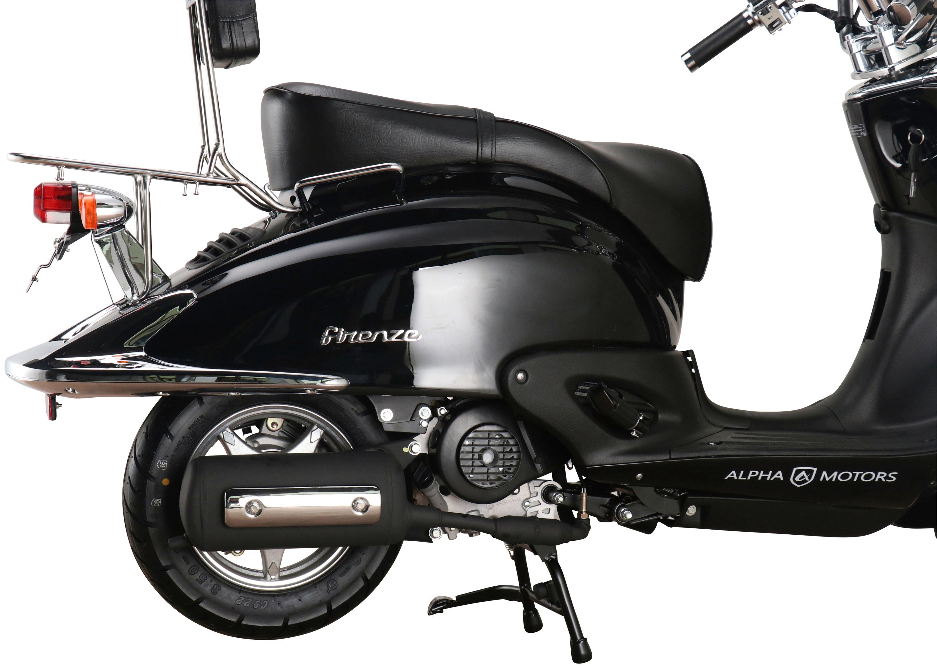Alpha Motors Motorroller | Retro 5 Firenze, Euro ccm, 45 schwarz km/h, schwarz 50