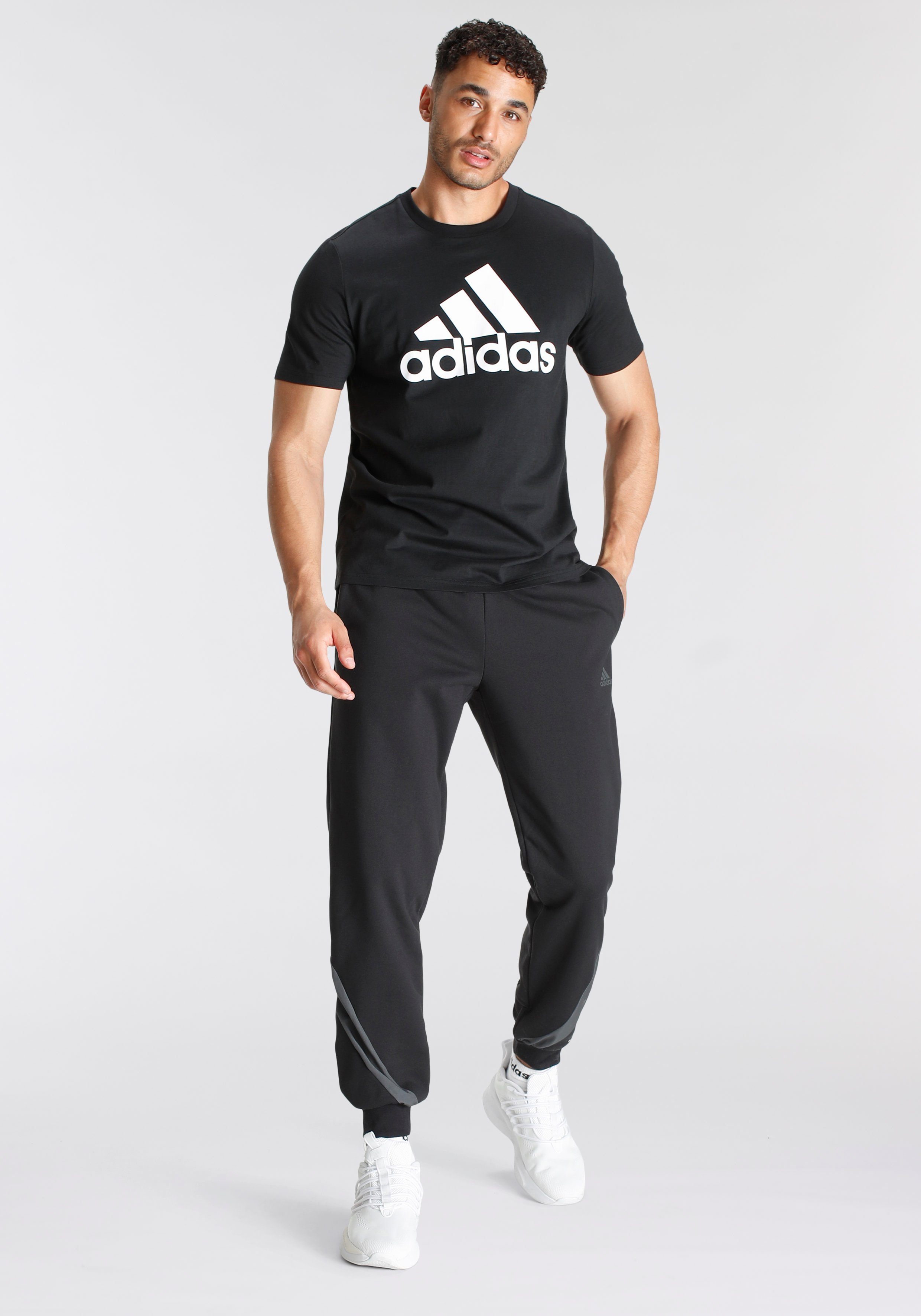White Black adidas T-Shirt SJ M T / BL Sportswear