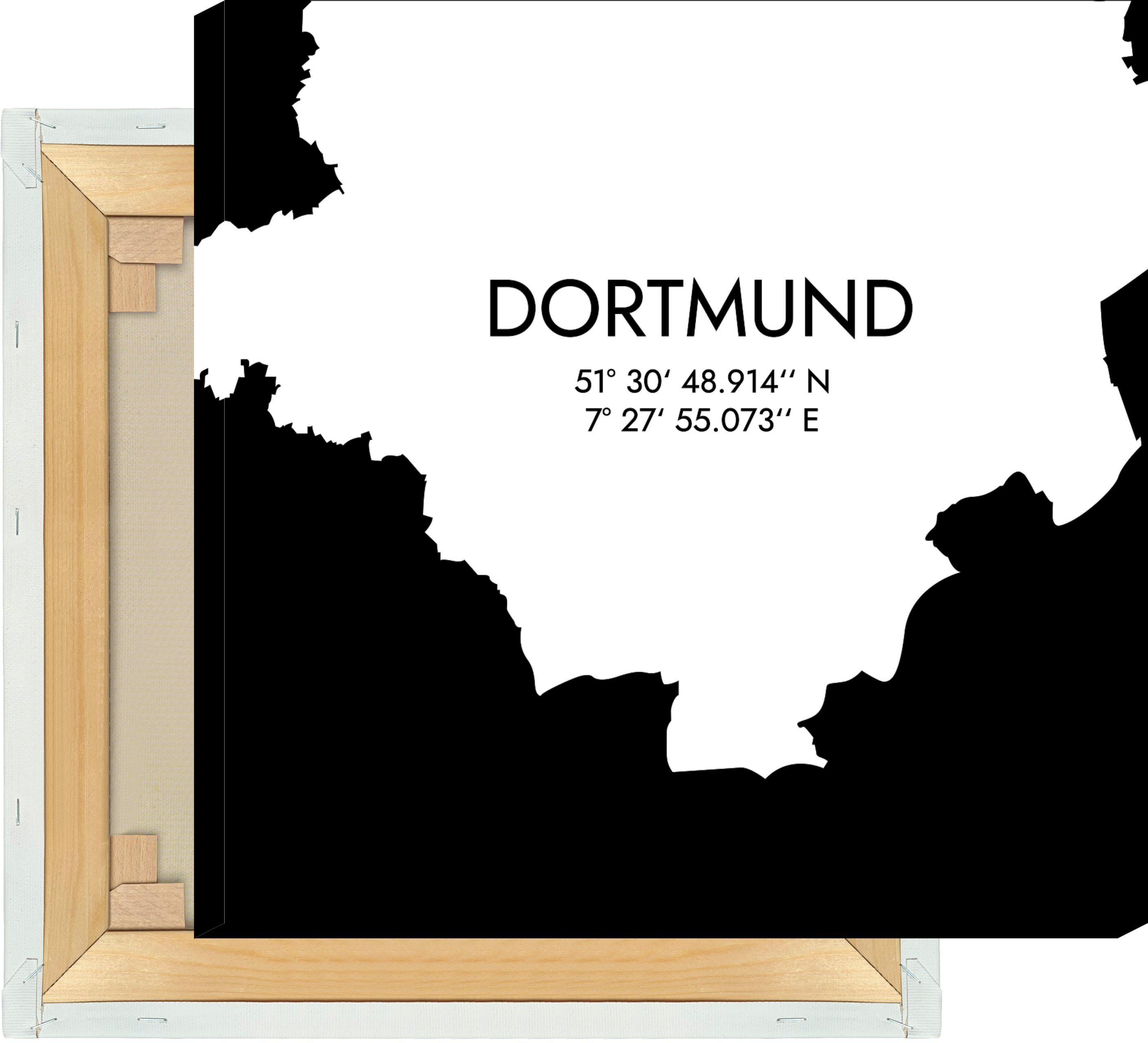 MOTIVISSO Leinwandbild Dortmund Koordinaten #5