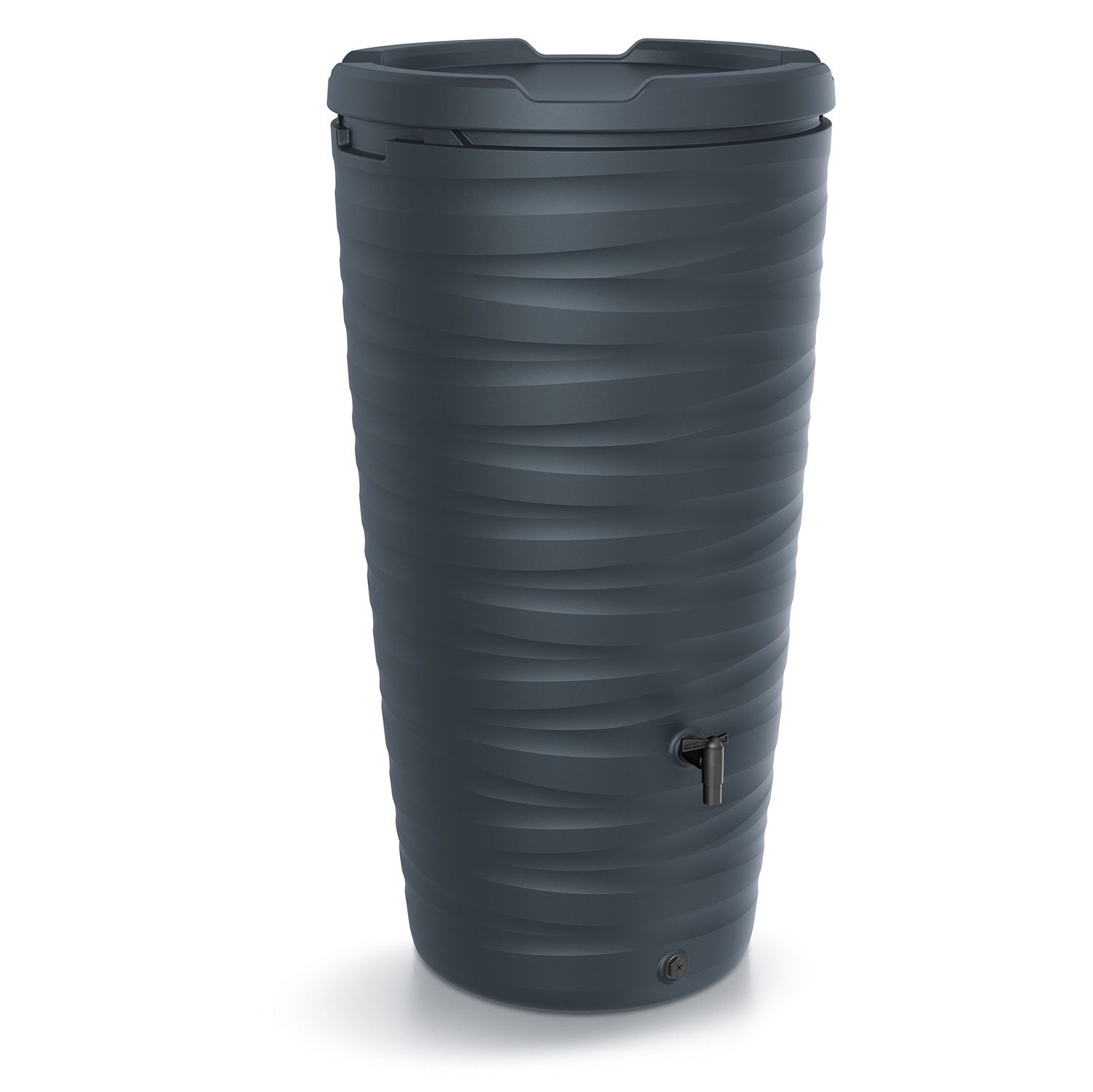 KAGM Regentonne Regentonne 240L Wassertank Regenwassertank Regenspeicher, 240 l, (mit Wasserhahn und integrierter Pflanzschale)