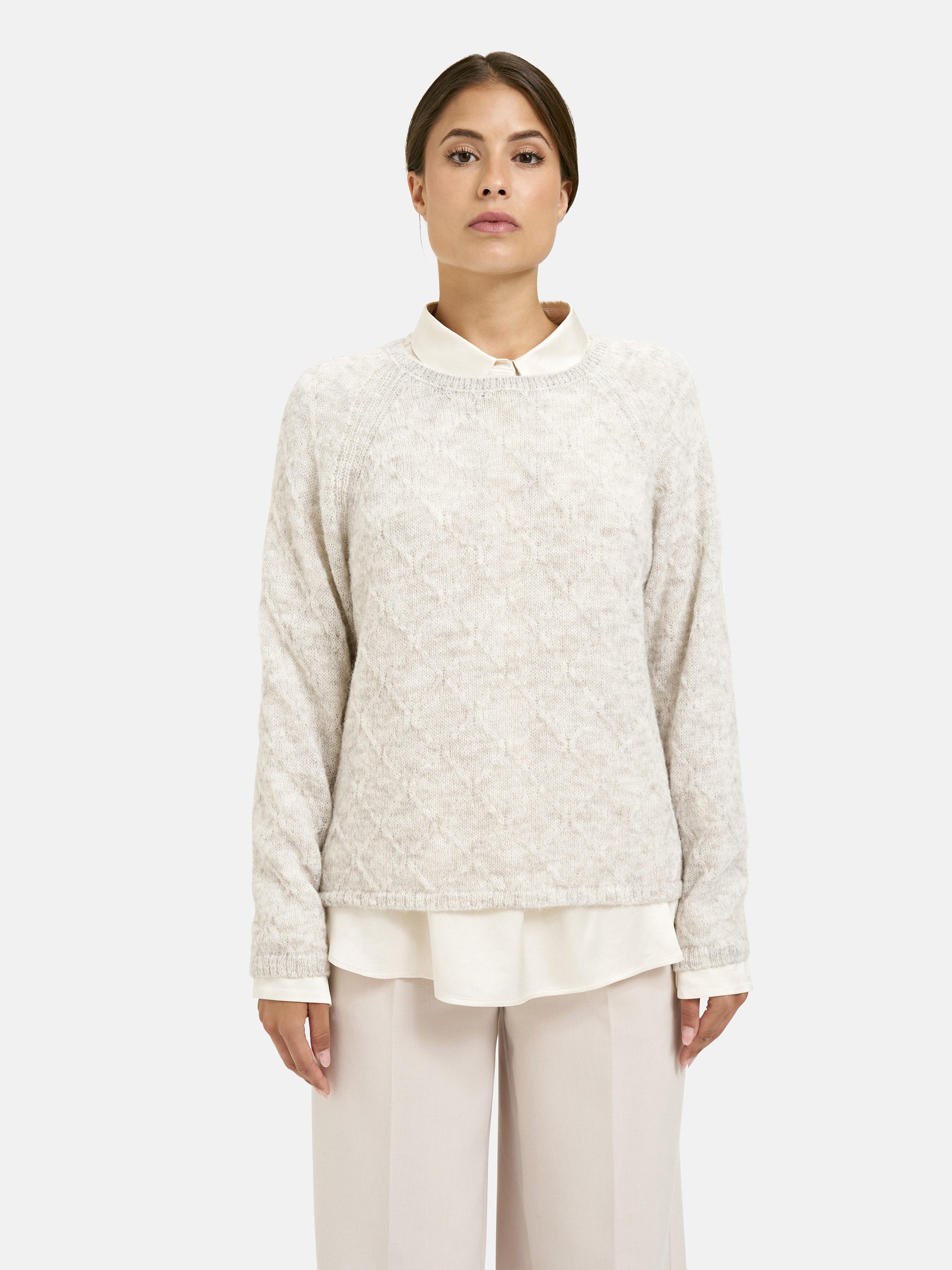 Milano Italy Strickpullover roundneck raglan pullover