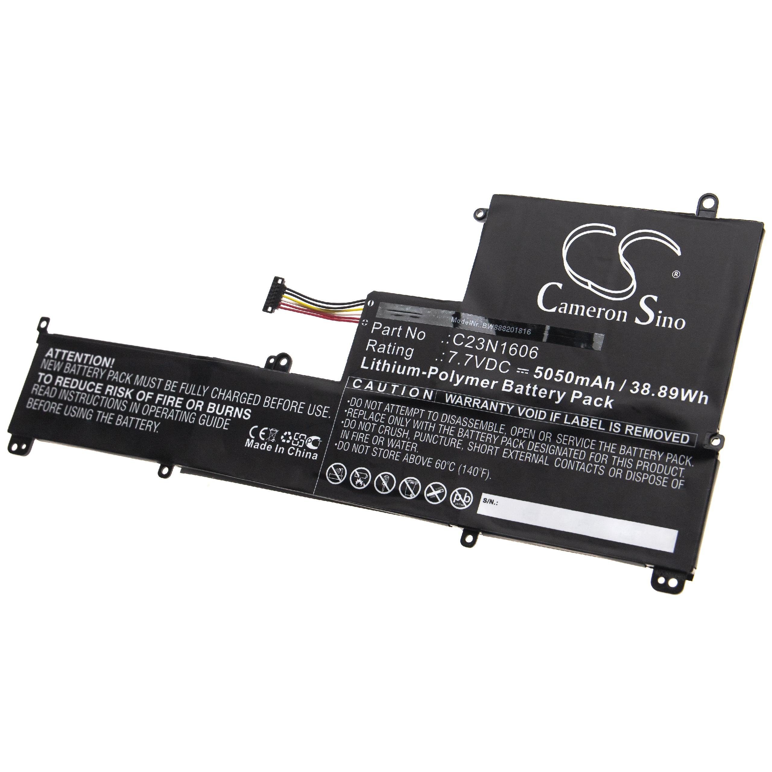 vhbw Ersatz für Asus C23N1606 für Laptop-Akku Li-Polymer 5050 mAh (7,7 V)