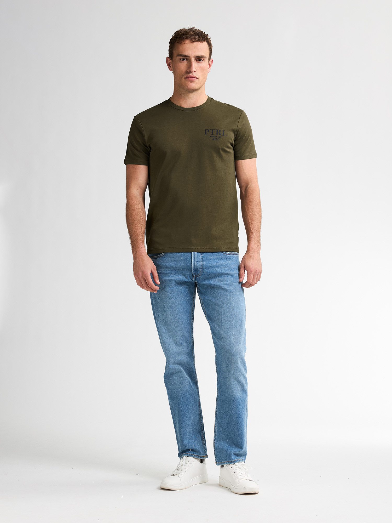 Petrol Industries T-Shirt mit Logo Schriftzug