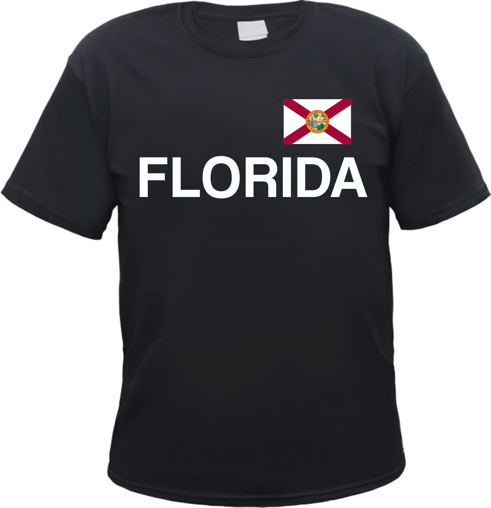 HB-Druck T-Shirt Florida Herren Shirt - Blockschrift mit Flagge - Shirt Sunshine State aus 100% Baumwolle mit strapazierfähigem Aufdruck