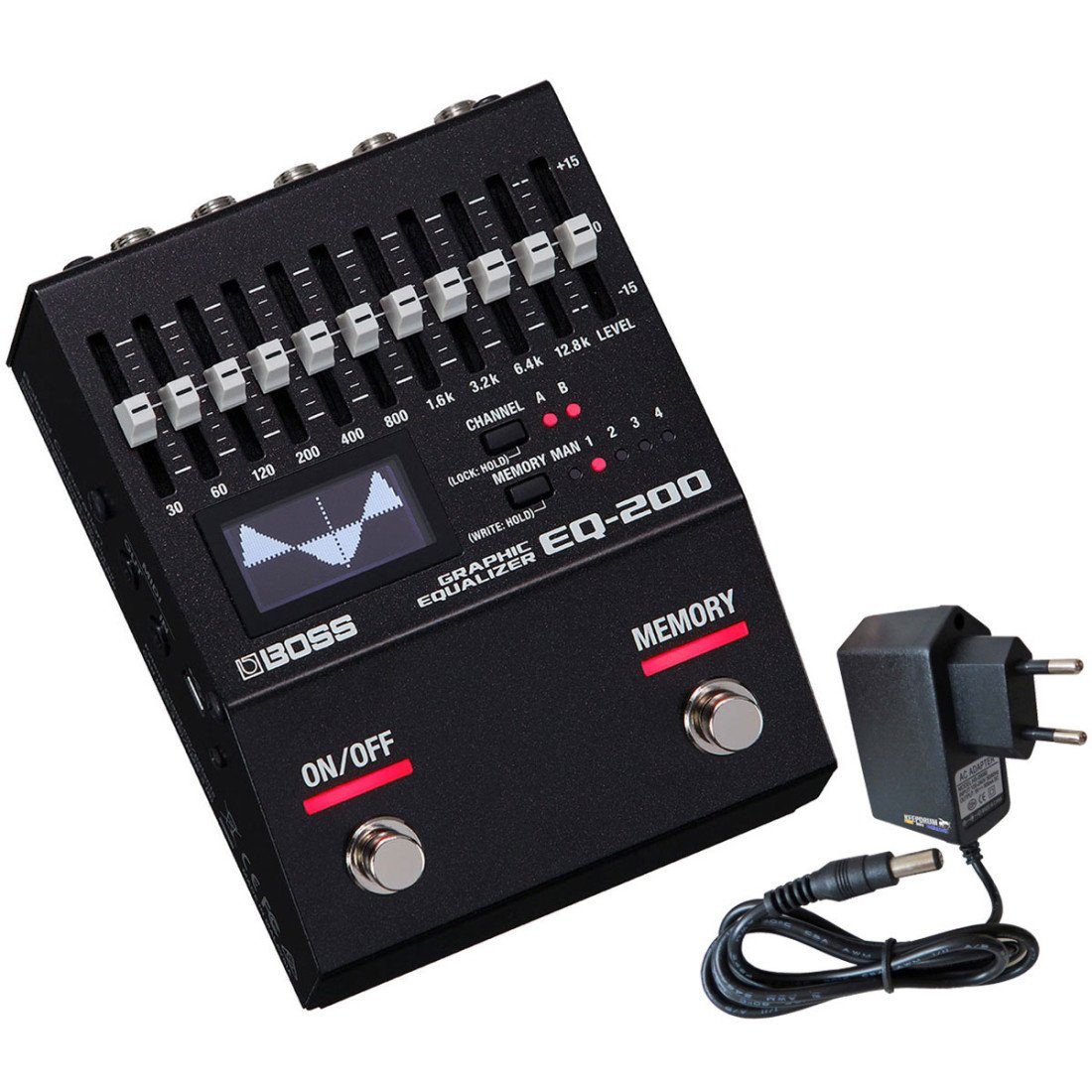 E-Gitarre Boss EQ-200 graphischer Equalizer mit Netzteil 9V