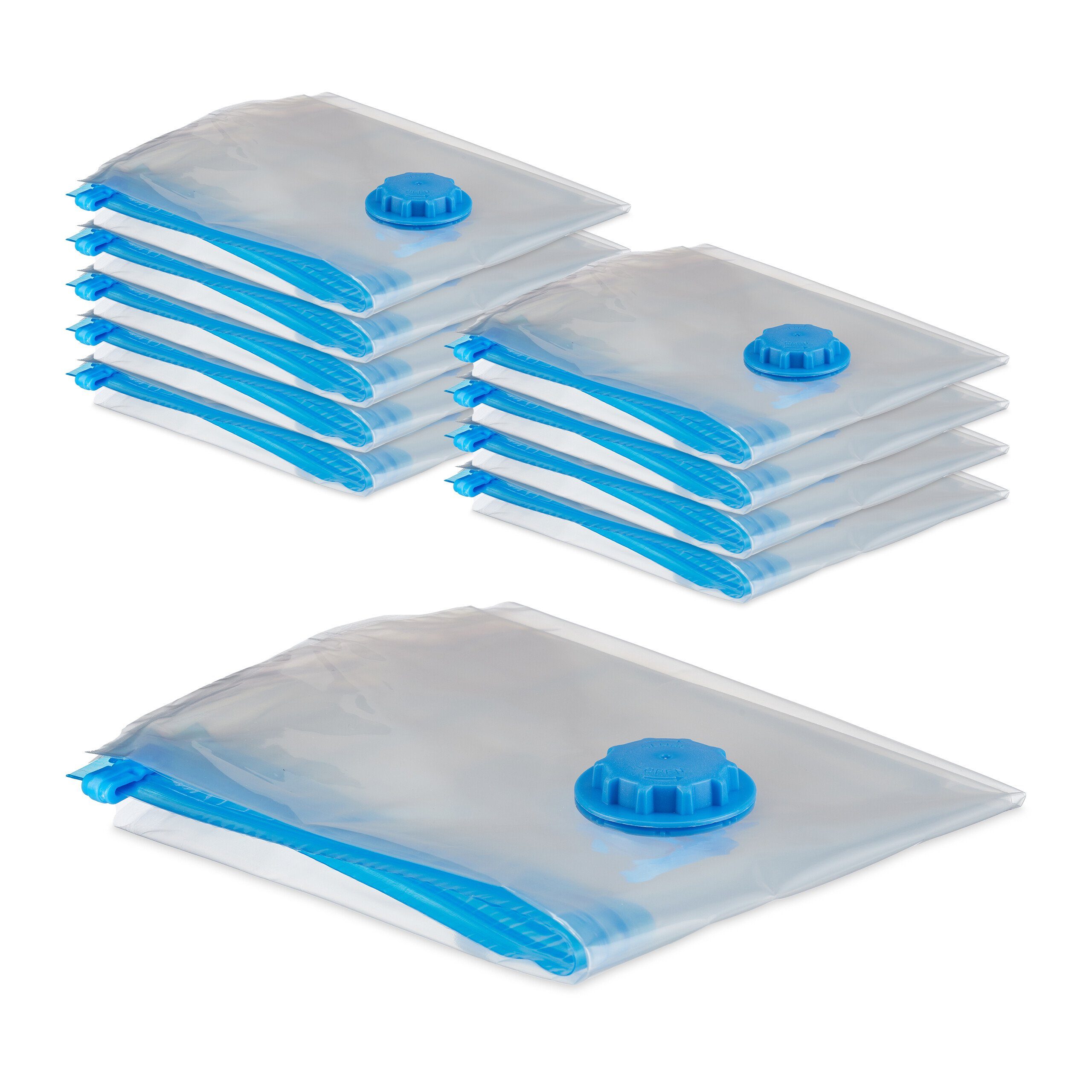 relaxdays Kleiderschutzhülle Vakuumbeutel für Kleidung 10er Set