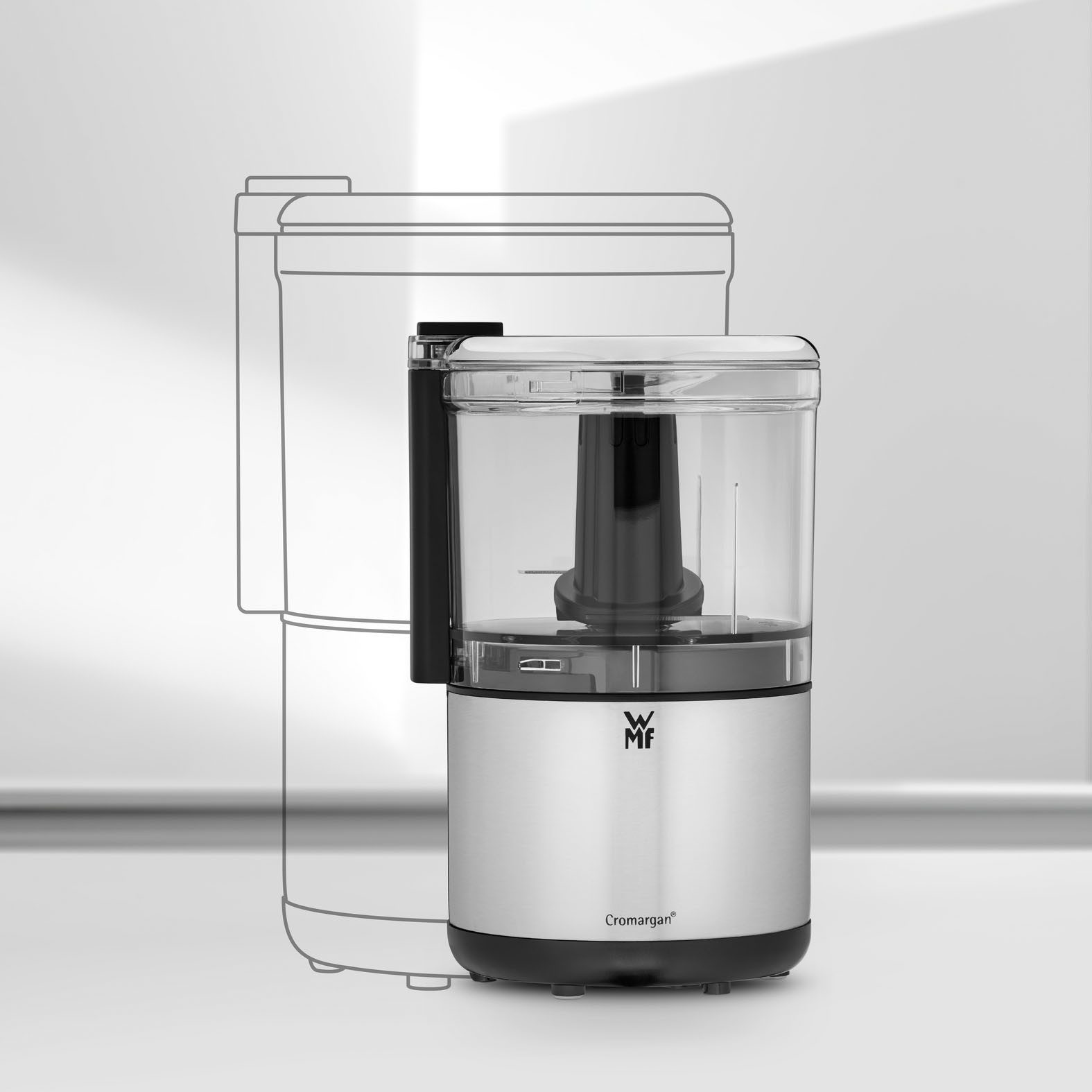 WMF Zerkleinerer KÜCHENminis®, 65 W, platzsparend, abnehmbarer Behälter, spülmaschinengeeignete Teile