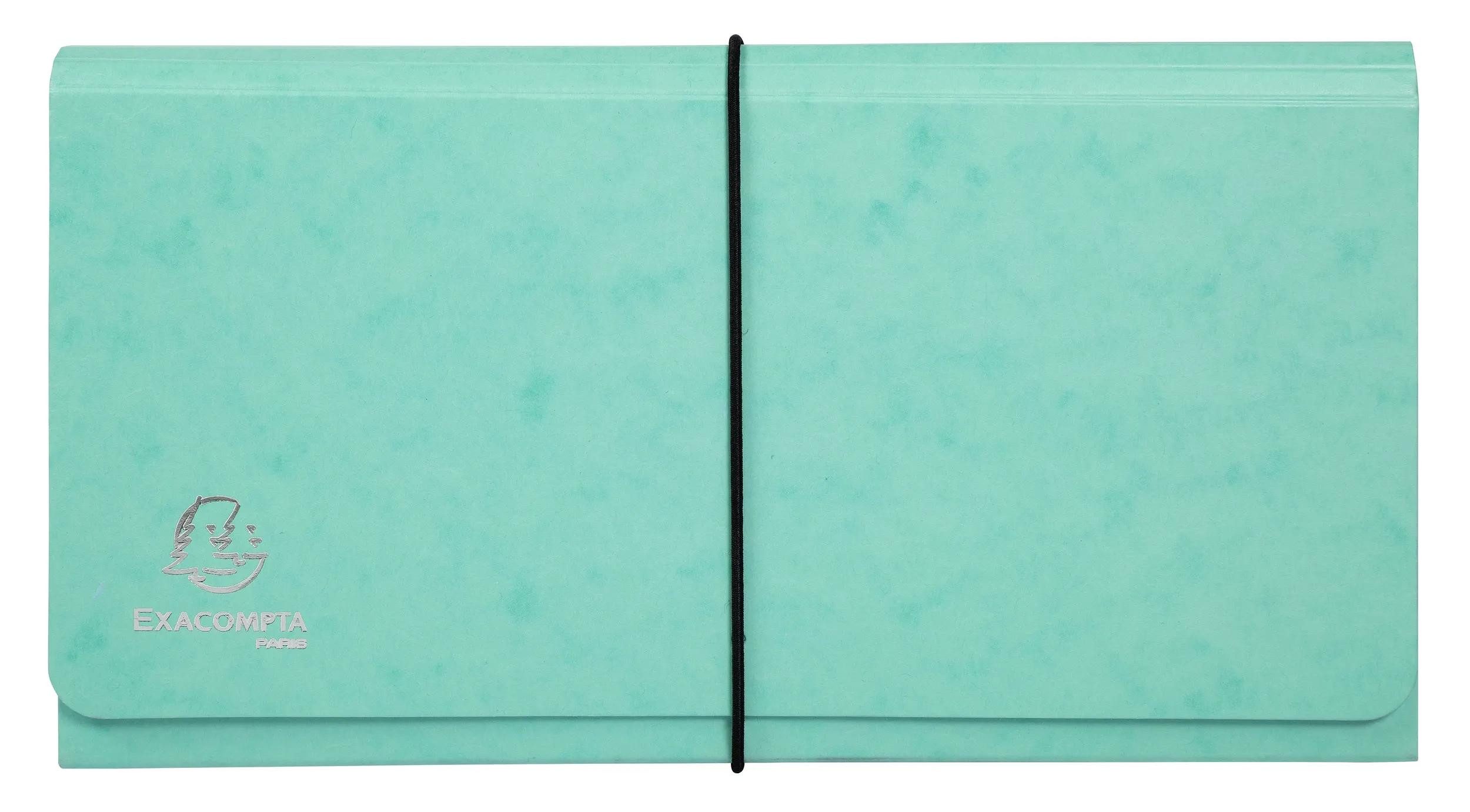 EXACOMPTA Fächermappe 4x Fächermappe mehrfarbig Karton 6 Fächer 26x13cm sortiert 58660E, Ordnungsmappen