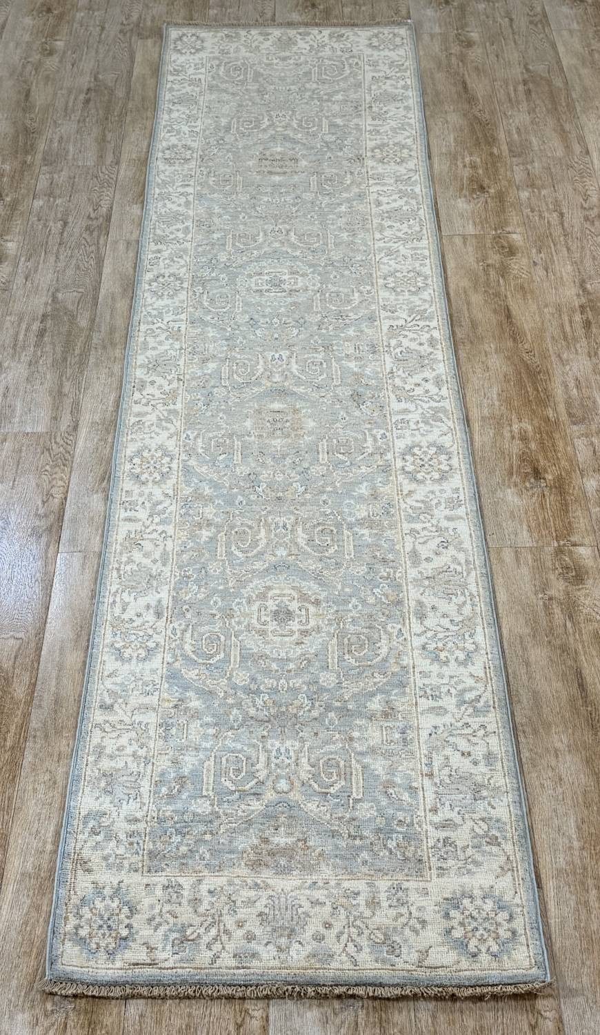 Rug Studios Teppich ZIEGLER FARAHAN-ORIGINAL HANDGEKNÜPFT, Rechteckig, Höhe: 8 mm, Handgefertigt, 70 x 284 cm, Hellgrau