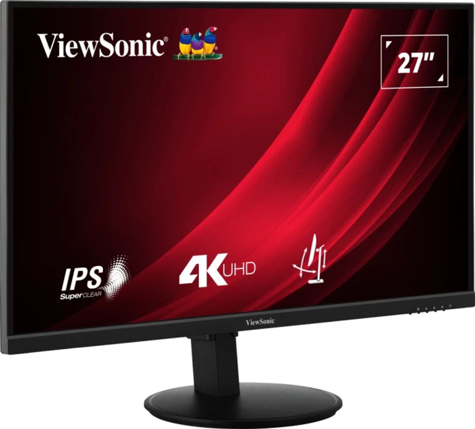 Viewsonic VG2708-4K 27IN 4K LED 3840 X 2 16:9 HDMI DISPLAY PORT ERGONMIC TFT-Monitor (3840 x 2160 px, 4K Ultra HD, 4 ms Reaktionszeit, 60 Hz, IPS, HDR, Pivot, Höhenverstellbar)