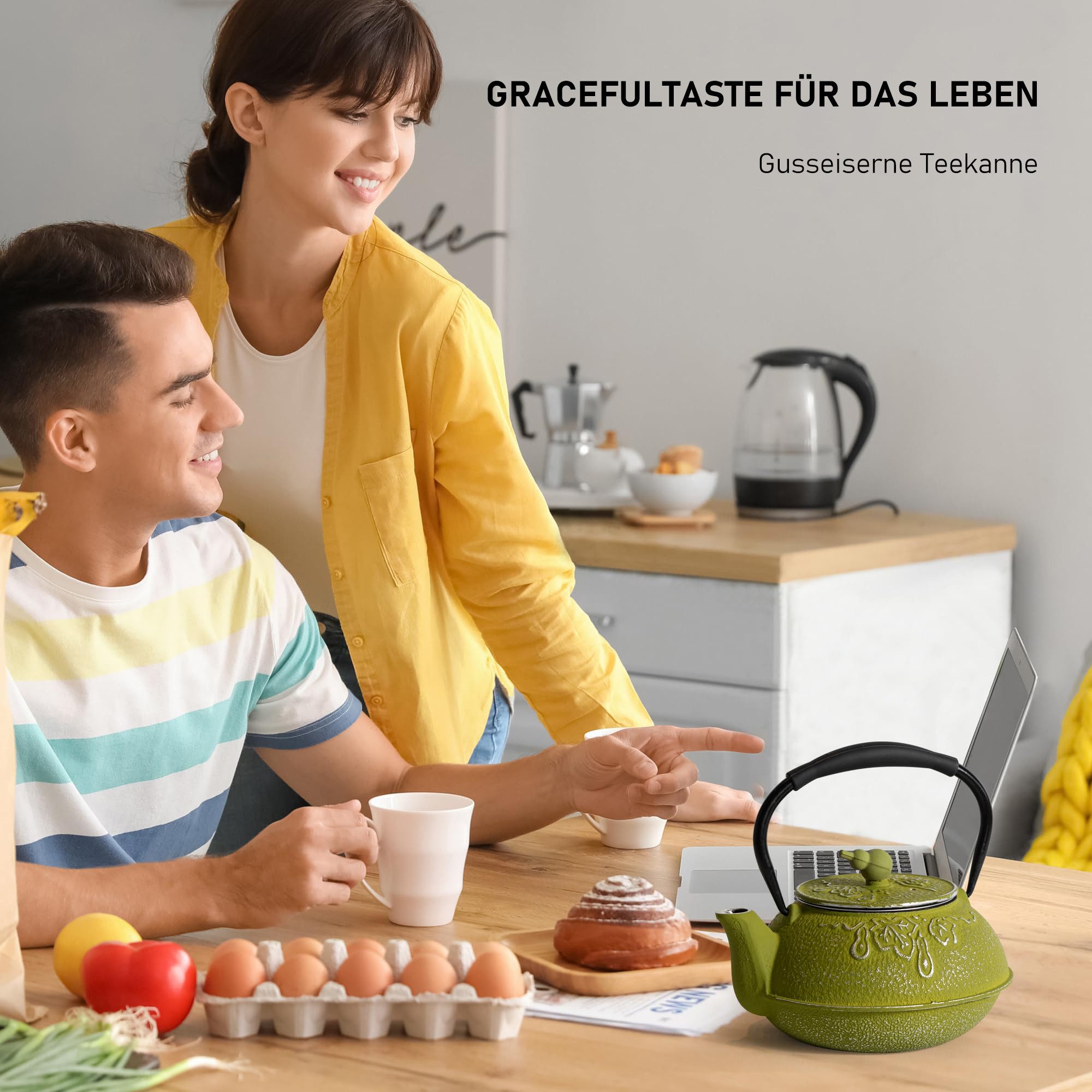 Vankel Teekanne Vielseitige Gusseisen Teekanne Kollektion mit Edelstahlfilter