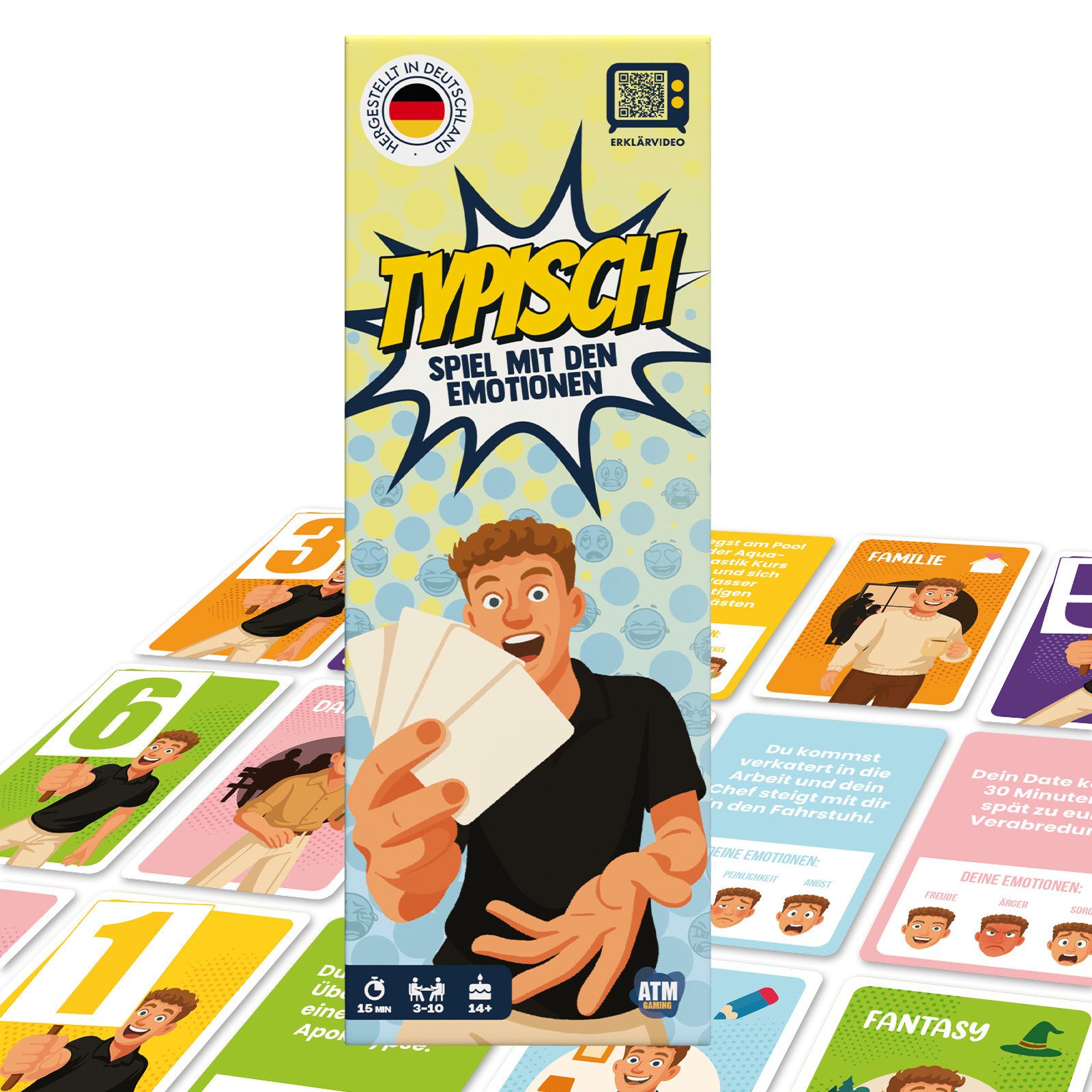 ATM GAMING Spiel Typisch - Spiel mit den Emotionen, Kartenspiel, Reisespiel, Gesellschaftsspiel, Familienspiel