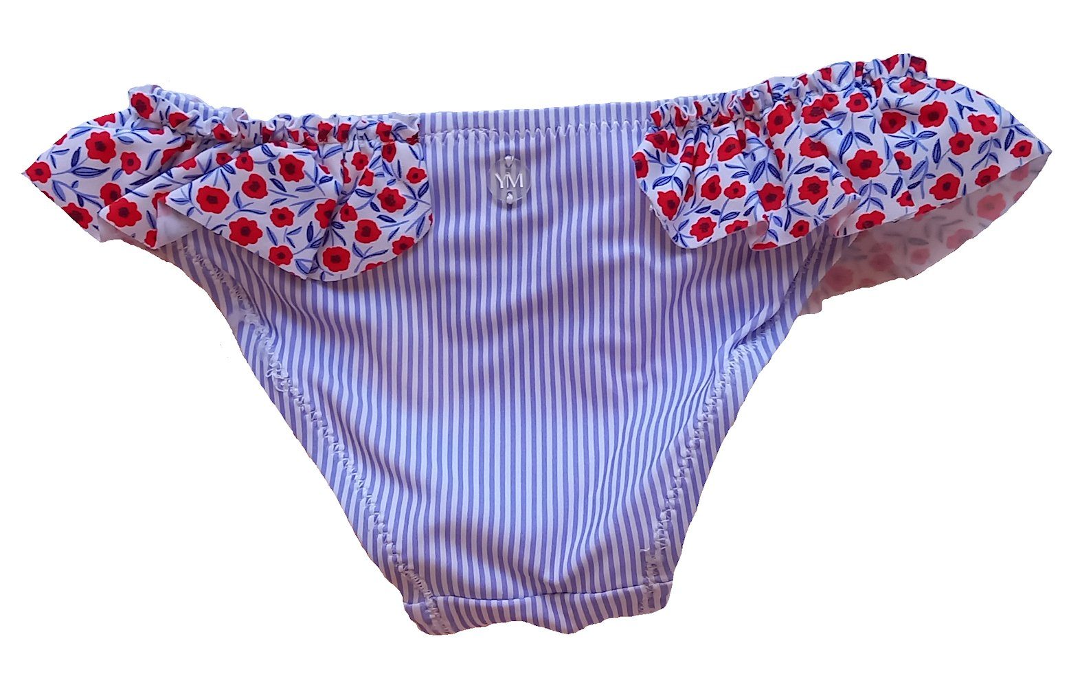 YSABEL MORA Badehose Ysabel Mora Baby Badehose Bikinislip Blumen Stripes hellblau