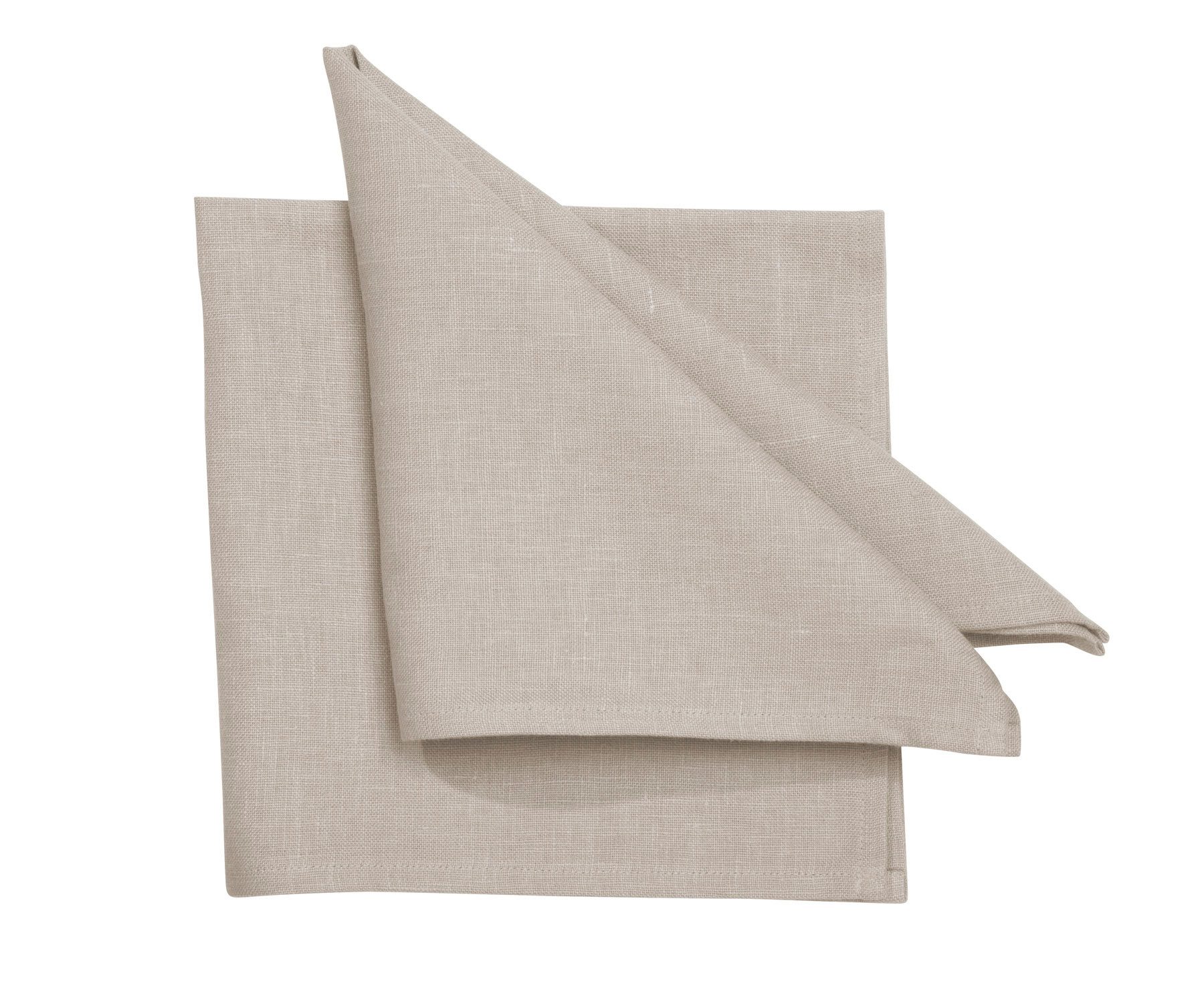 PICHLER Stoffserviette Leinenuni uni Serviette 6er Set 45 x 45 cm PURE Rechteck sand, (Spar-Set, 6 St., 6 Servietten), Servietten Fest Feier Kommunion