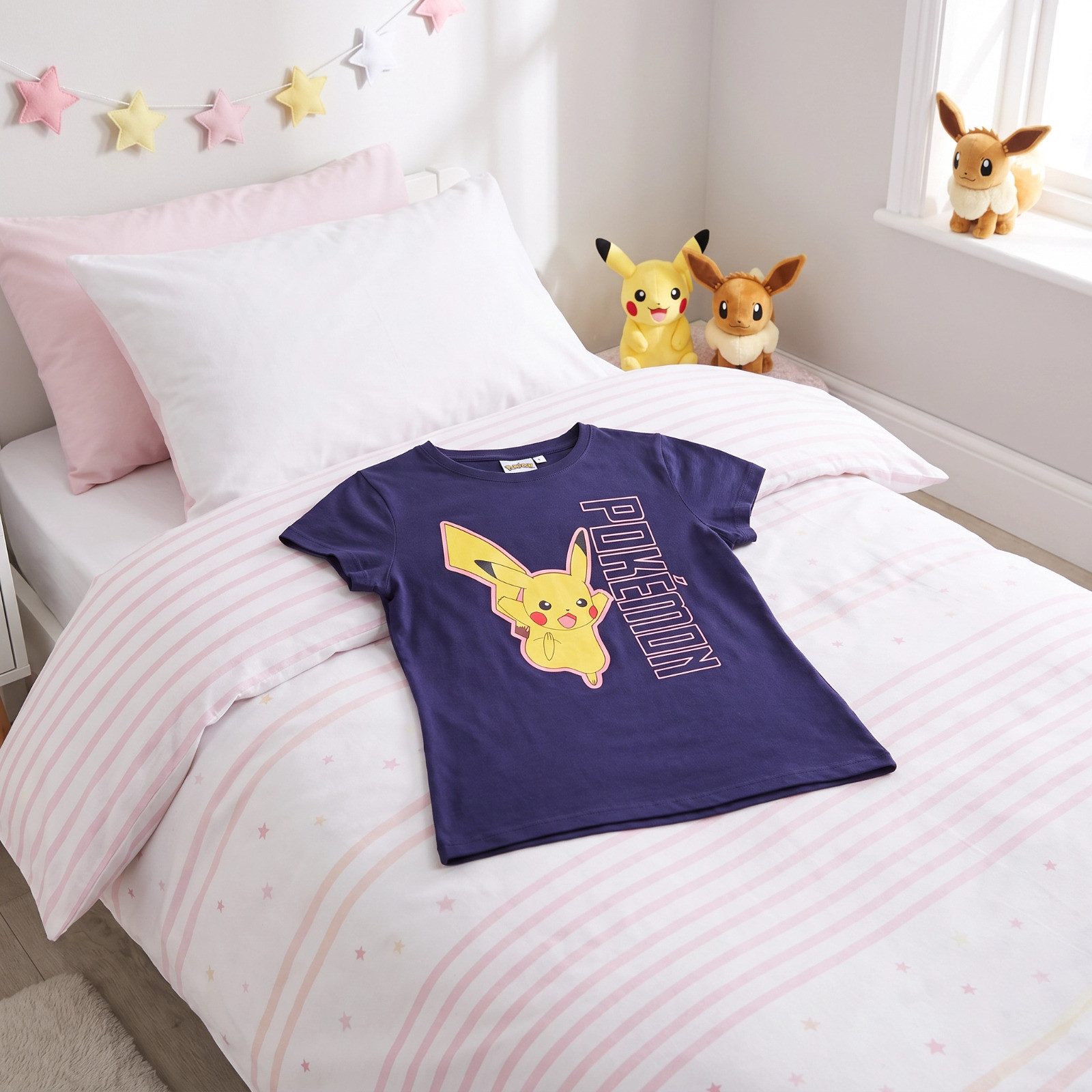 POKÉMON Print-Shirt Pokemon Pikachu Kinder T-Shirt Kurzarm Shirt Baumwolle Gr. 110/116 100% Baumwolle