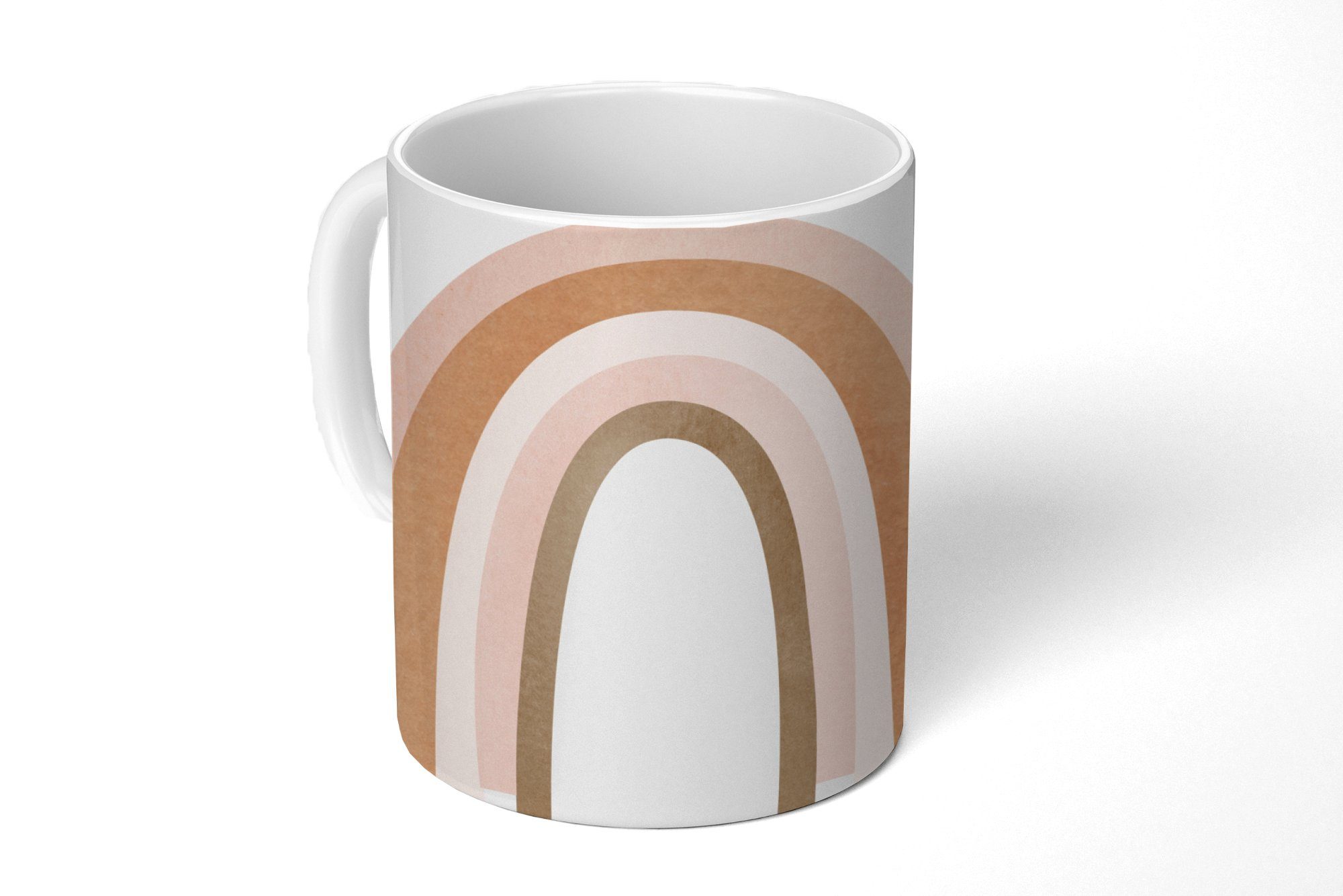 MuchoWow Tasse Abstrakt - Kunst - Regenbogen - Muster, Keramik, Kaffeetassen, Teetasse, Becher, Teetasse, Geschenk