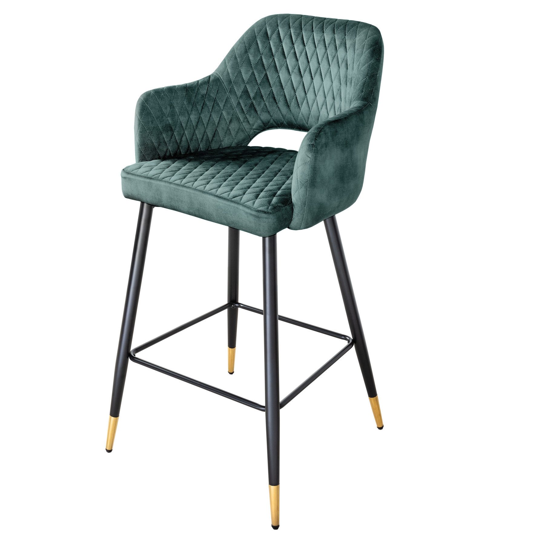 Barhocker PARIS petrol / schwarz-gold