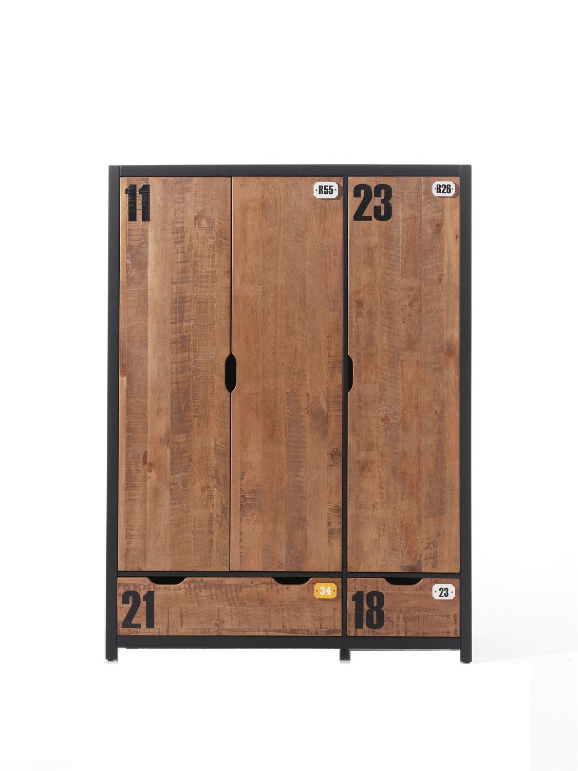 Natur24 Kleiderschrank Kleiderschrank Alex 3-trg Kiefer 148x200x55cm