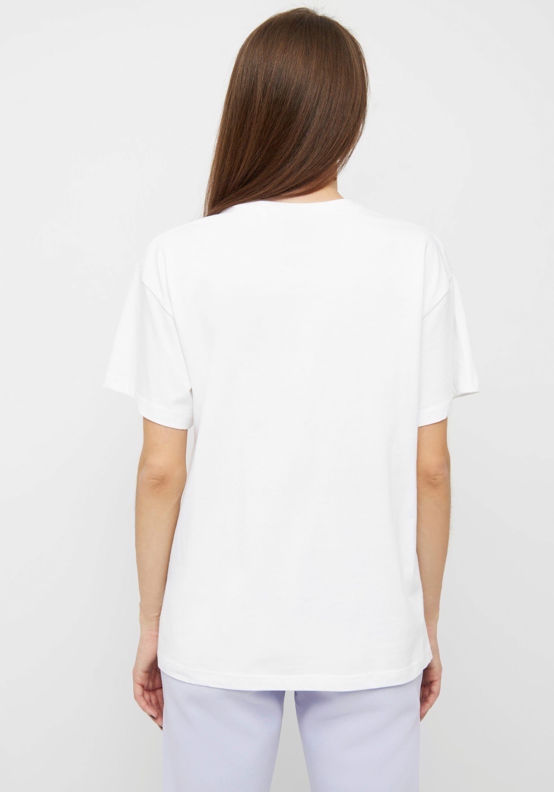 dezentem Brustlogo mit ABELIA Bench. WHITE T-Shirt