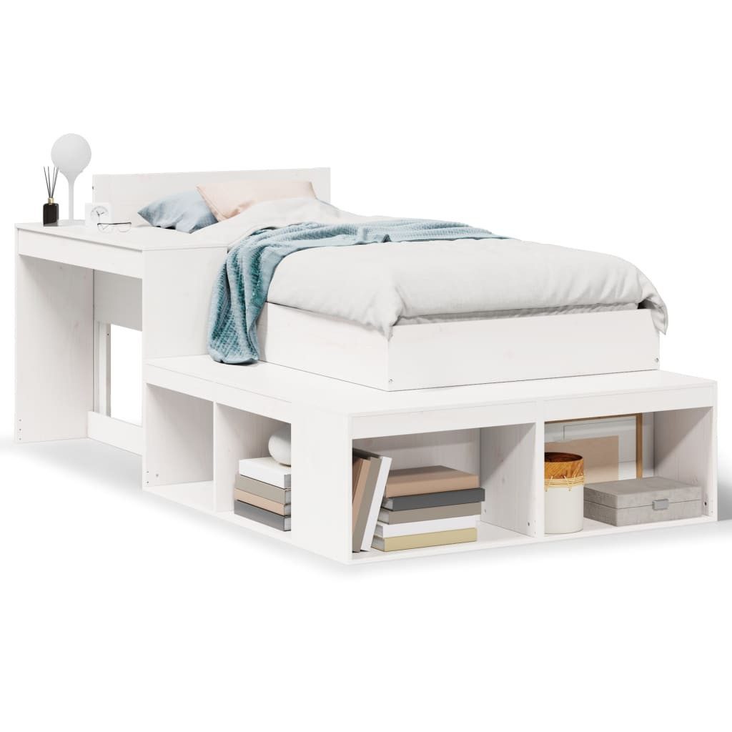 vidaXL Bett Massivholzbett ohne Matratze Weiß günstig online kaufen