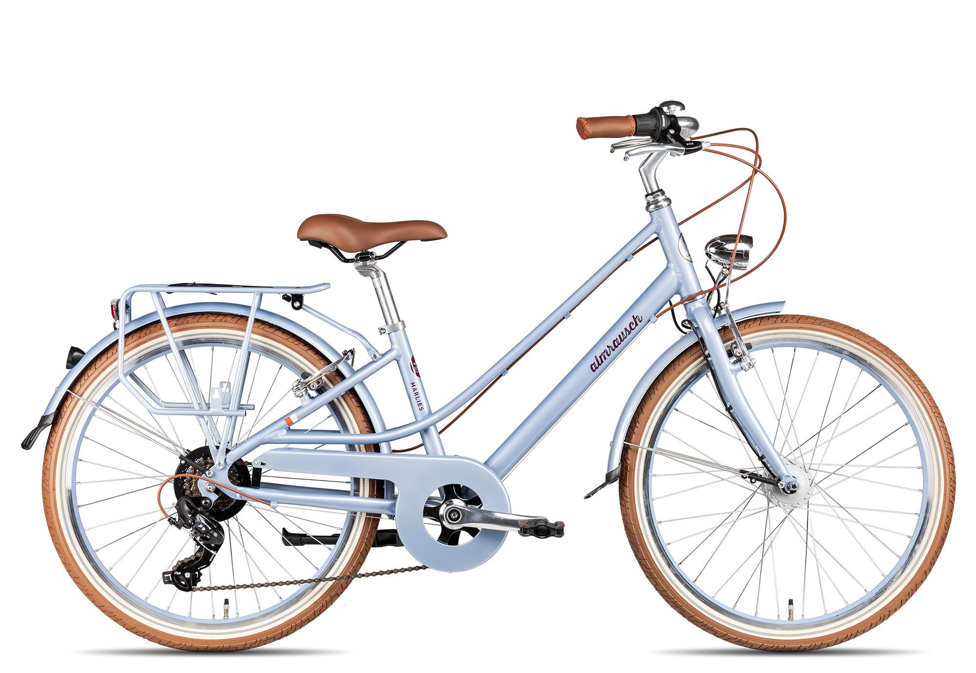 Almrausch Kinderfahrrad Marlies 6 24, 6 Gang Shimano Tourney 6 Schaltwerk, Kettenschaltung, Straßenausstattung violett/rosa